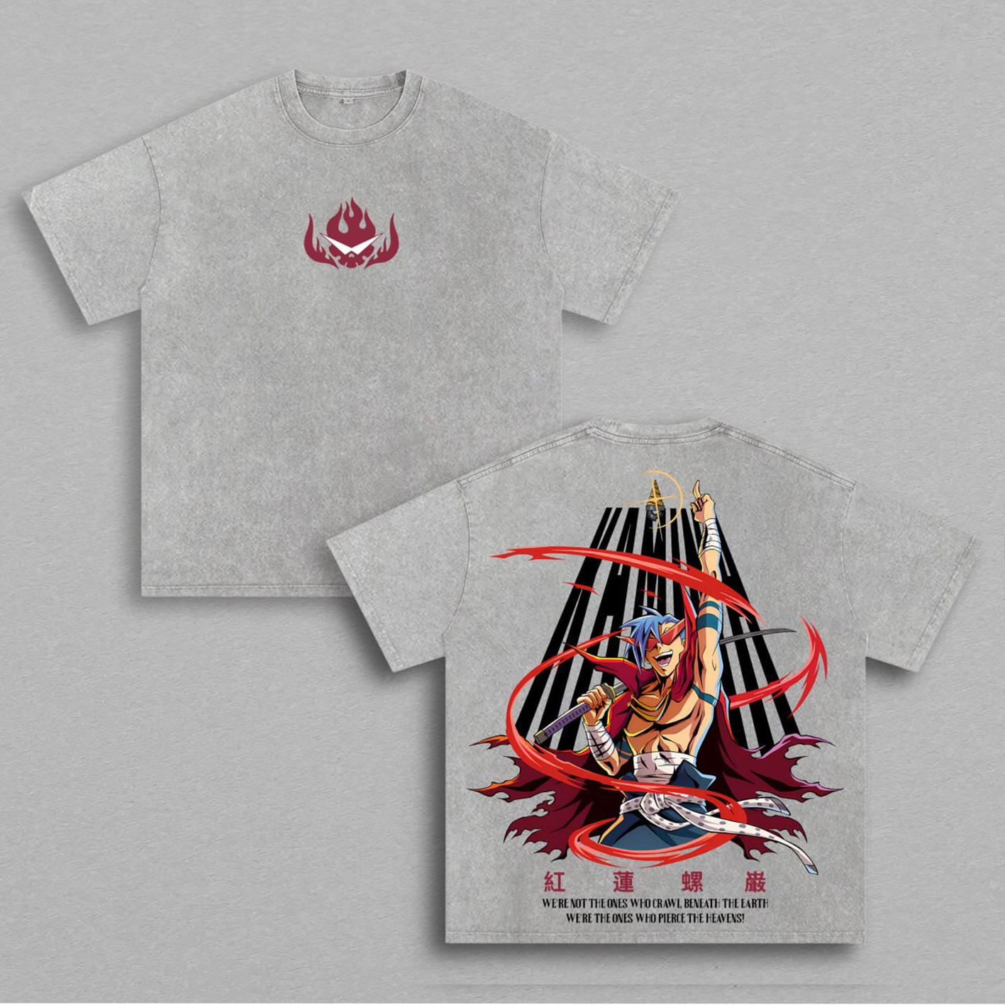 Kamina (Tengen Toppa Gurren-Lagann) Unisex Washed Unisex Washed T-shirt/Crewneck/Hoodie