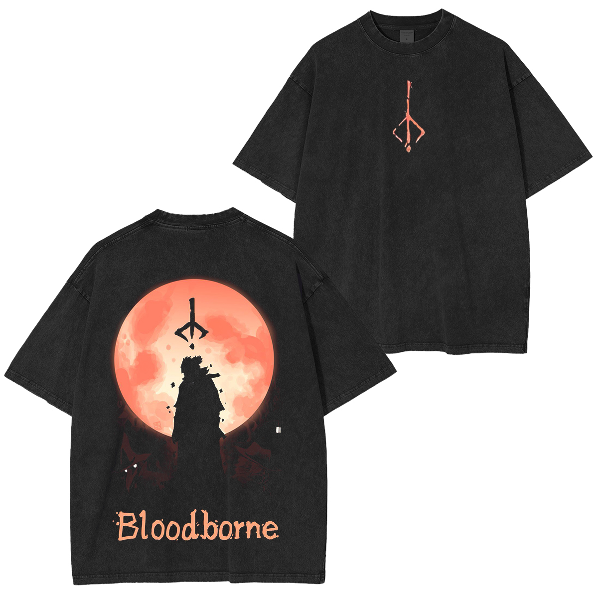 Bloodborne Paleblood Moon Vintage Washed Unisex T-Shirt