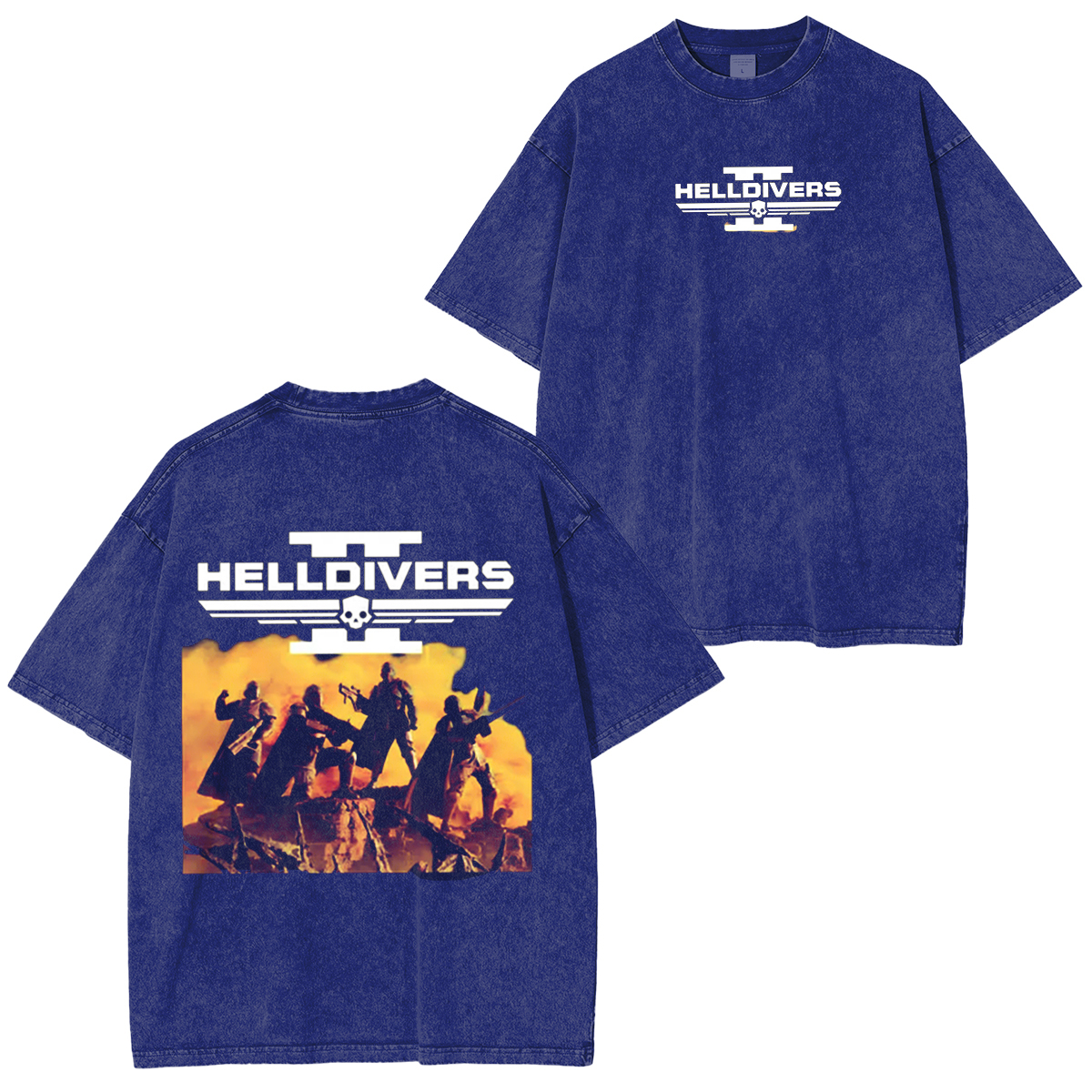Helldivers Vintage Unisex Washed T-Shirt
