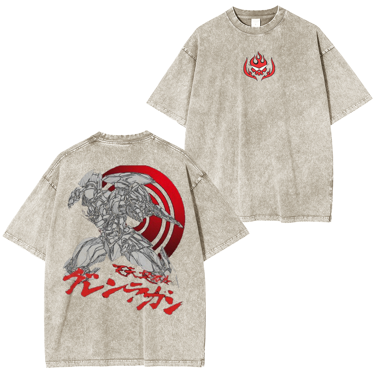 Gurren Lagann Vintage Unisex Washed T-Shirt