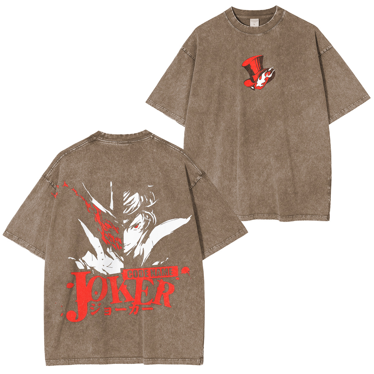 Joker persona 5  Vintage Unisex Washed T-Shirt