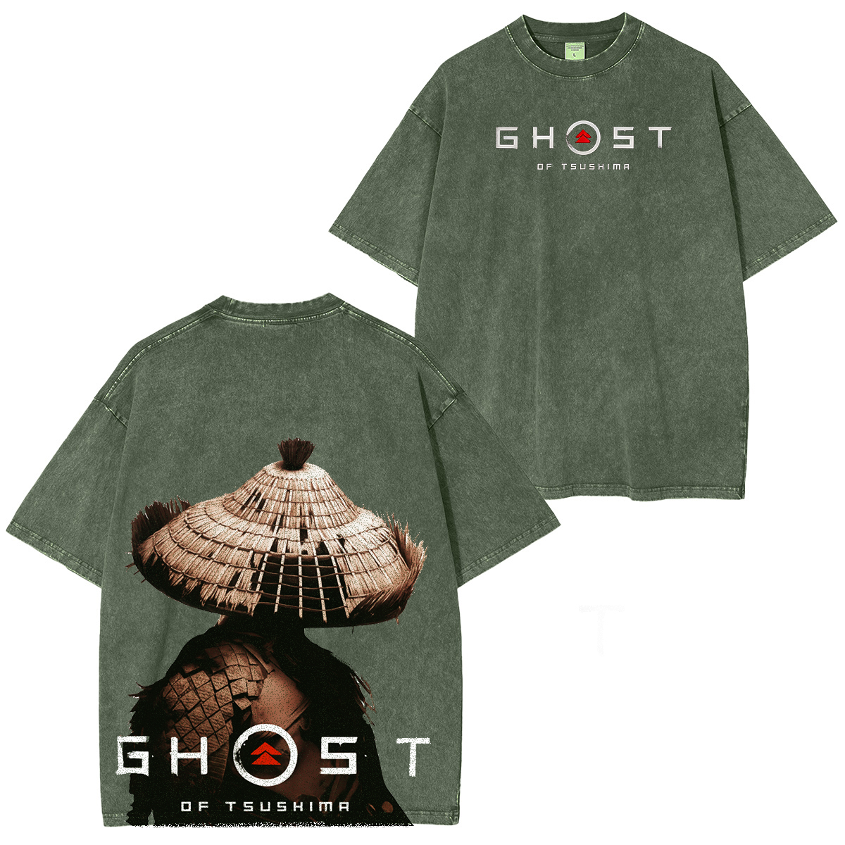 Ghost of Tsushima Katana Slash  Quiet But Deadly Drip Vintage Washed Unisex T-Shirt