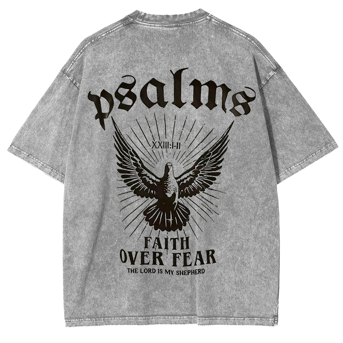 Faith Over Fear, Christian Jesus Bible Verse Vintage Washed Unisex T-Shirt