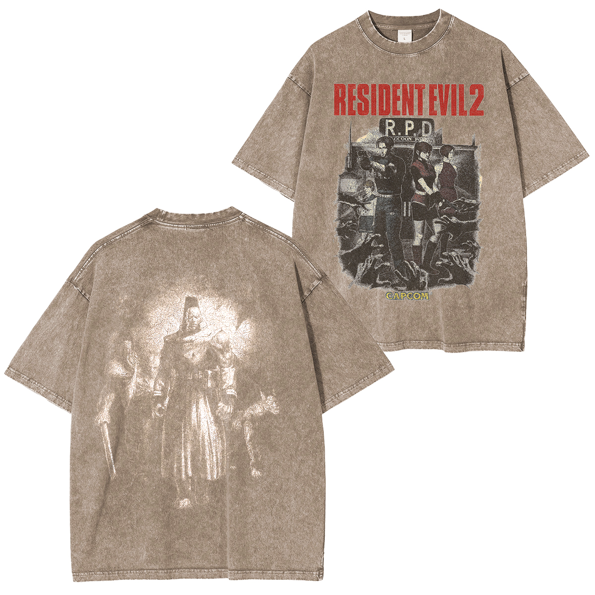 Residentevil2 Vintage Unisex Washed T-Shirt