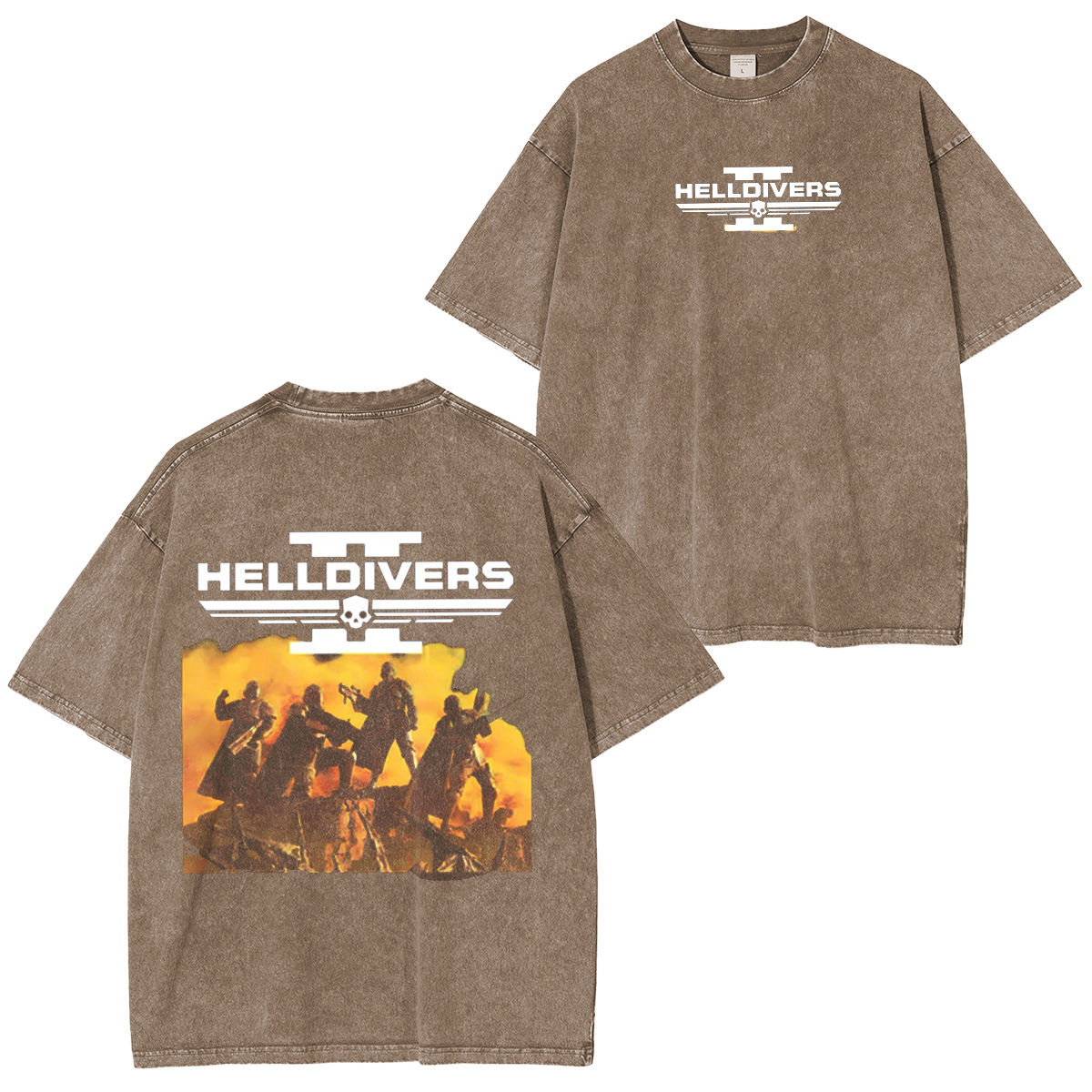 Helldivers Vintage Unisex Washed T-Shirt