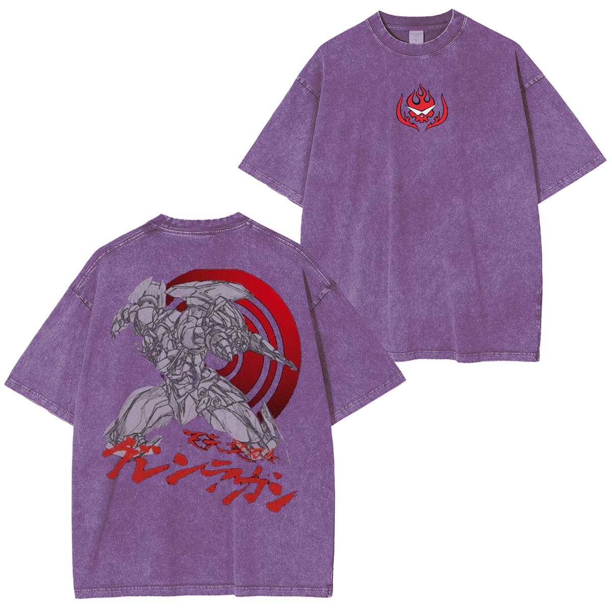 Gurren Lagann Vintage Unisex Washed T-Shirt