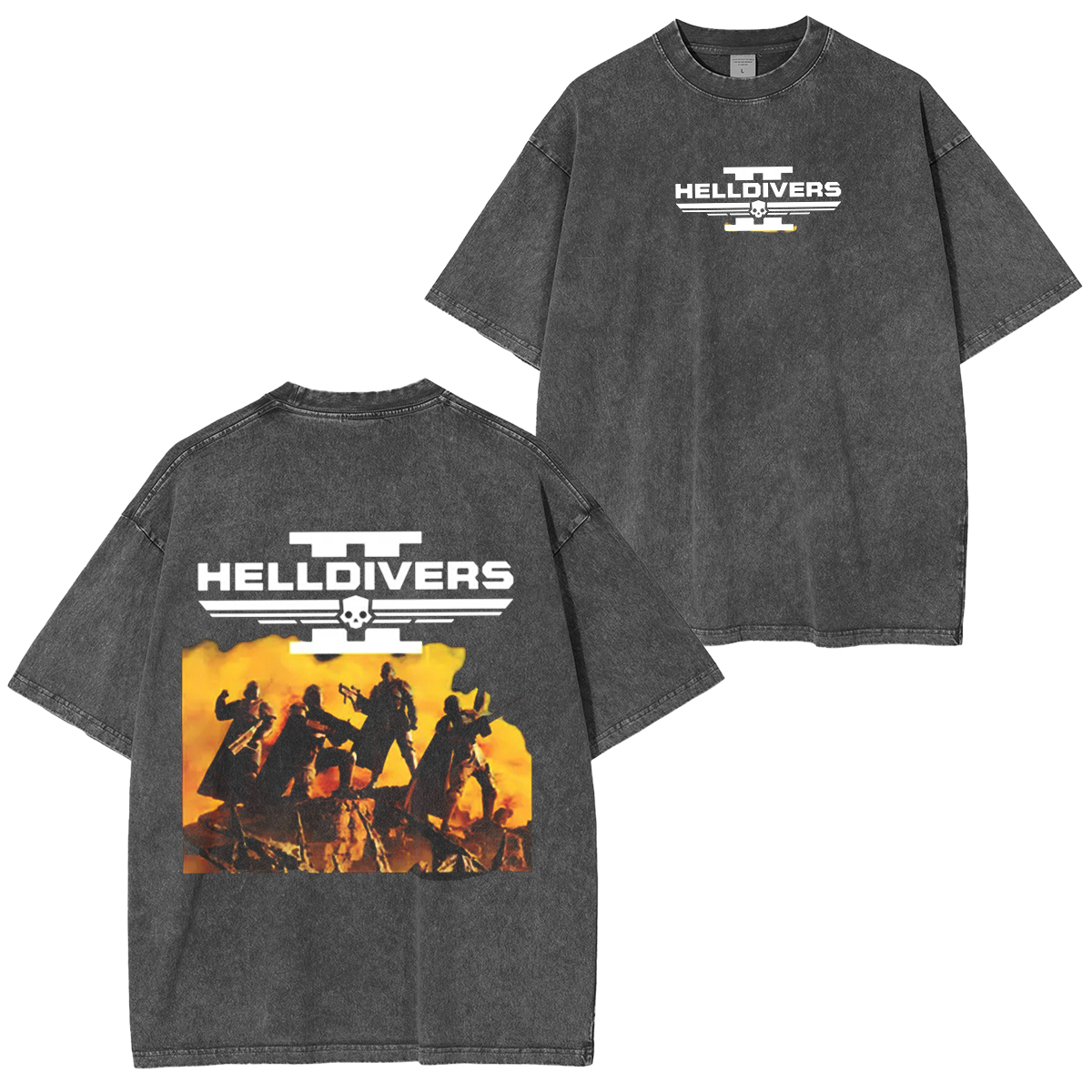 Helldivers Vintage Unisex Washed T-Shirt