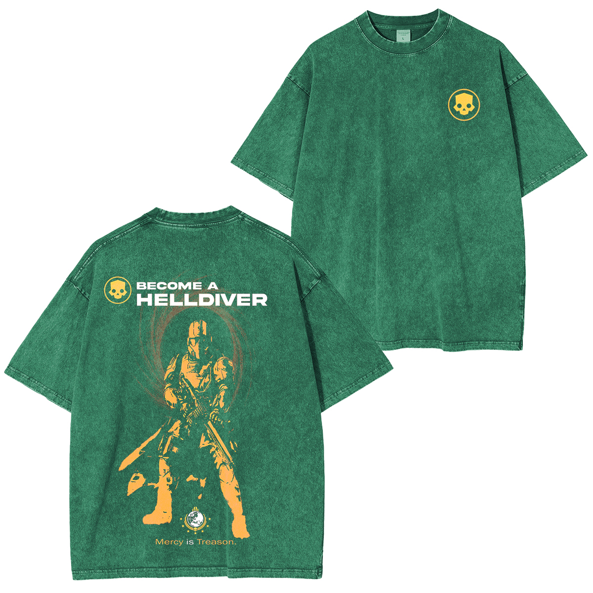 Become a Helldiver Vintage Unisex Washed T-Shirt