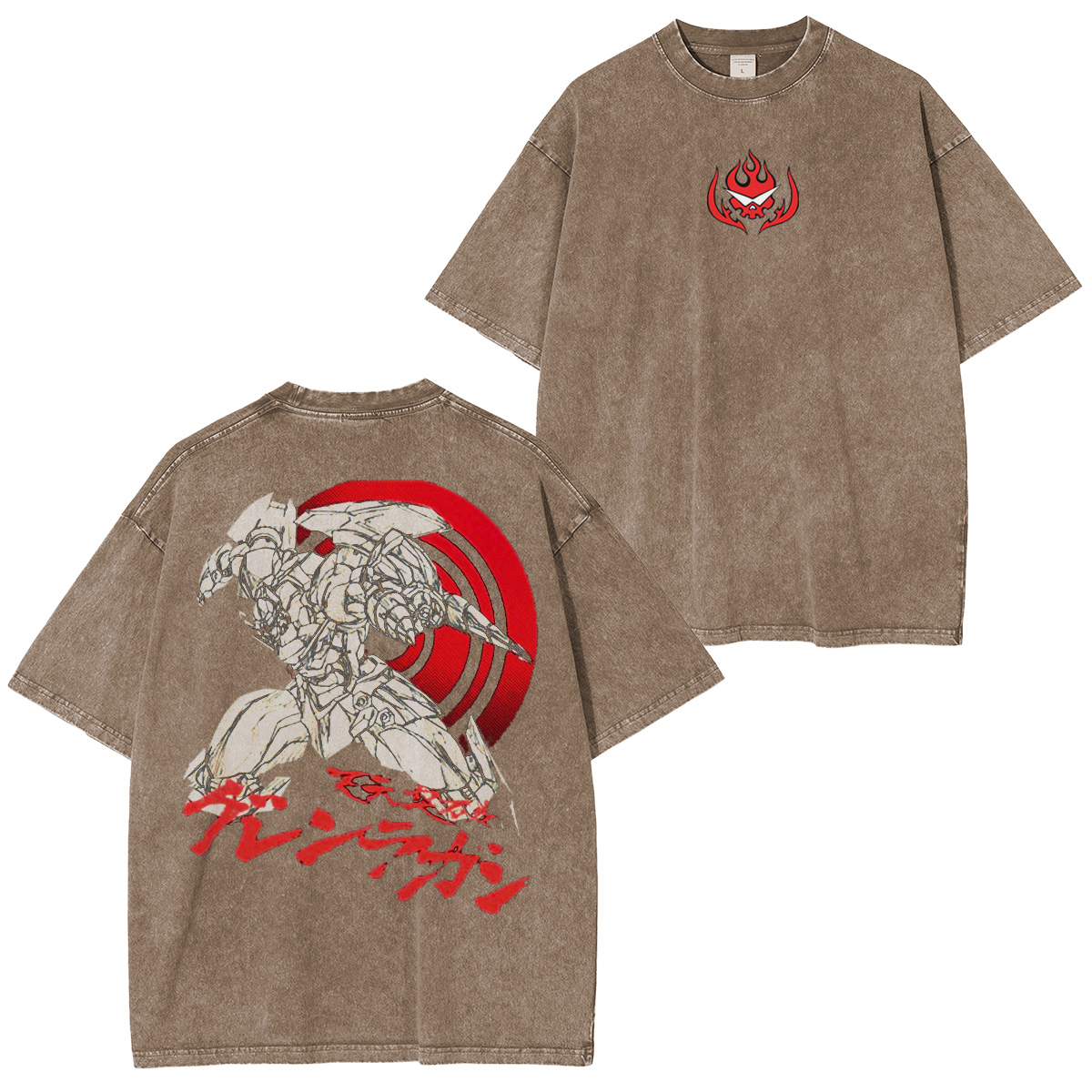 Gurren Lagann Vintage Unisex Washed T-Shirt