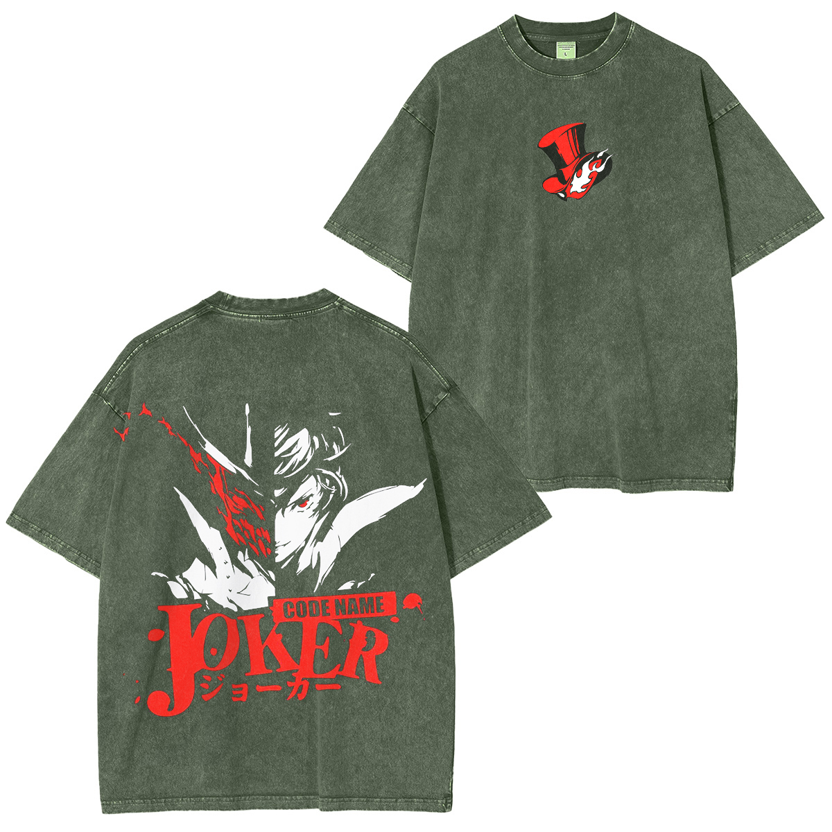 Joker persona 5  Vintage Unisex Washed T-Shirt