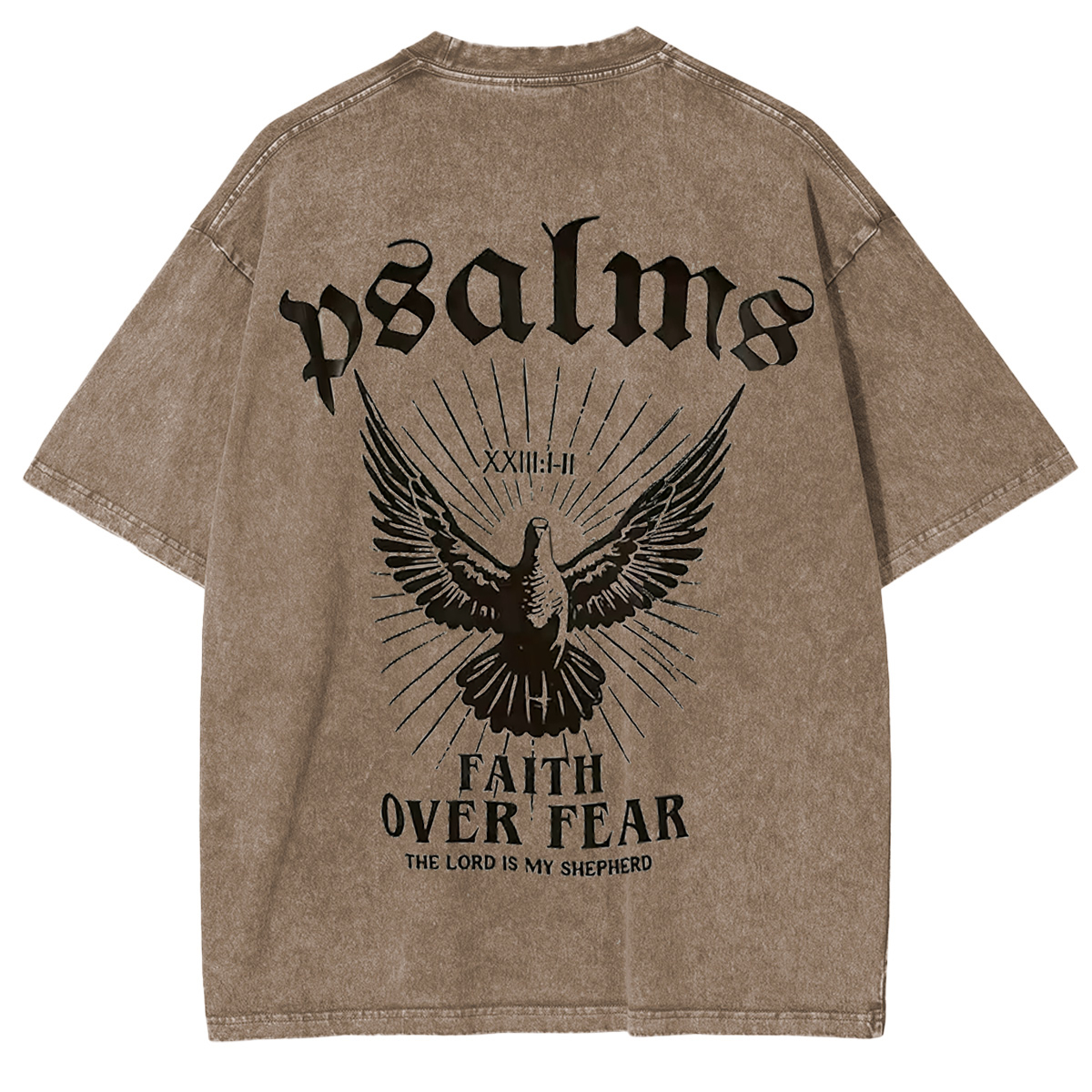 Faith Over Fear, Christian Jesus Bible Verse Vintage Washed Unisex T-Shirt
