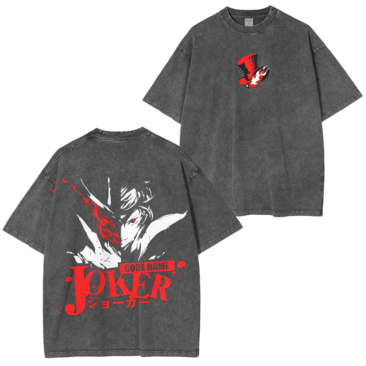 Joker persona 5  Vintage Unisex Washed T-Shirt