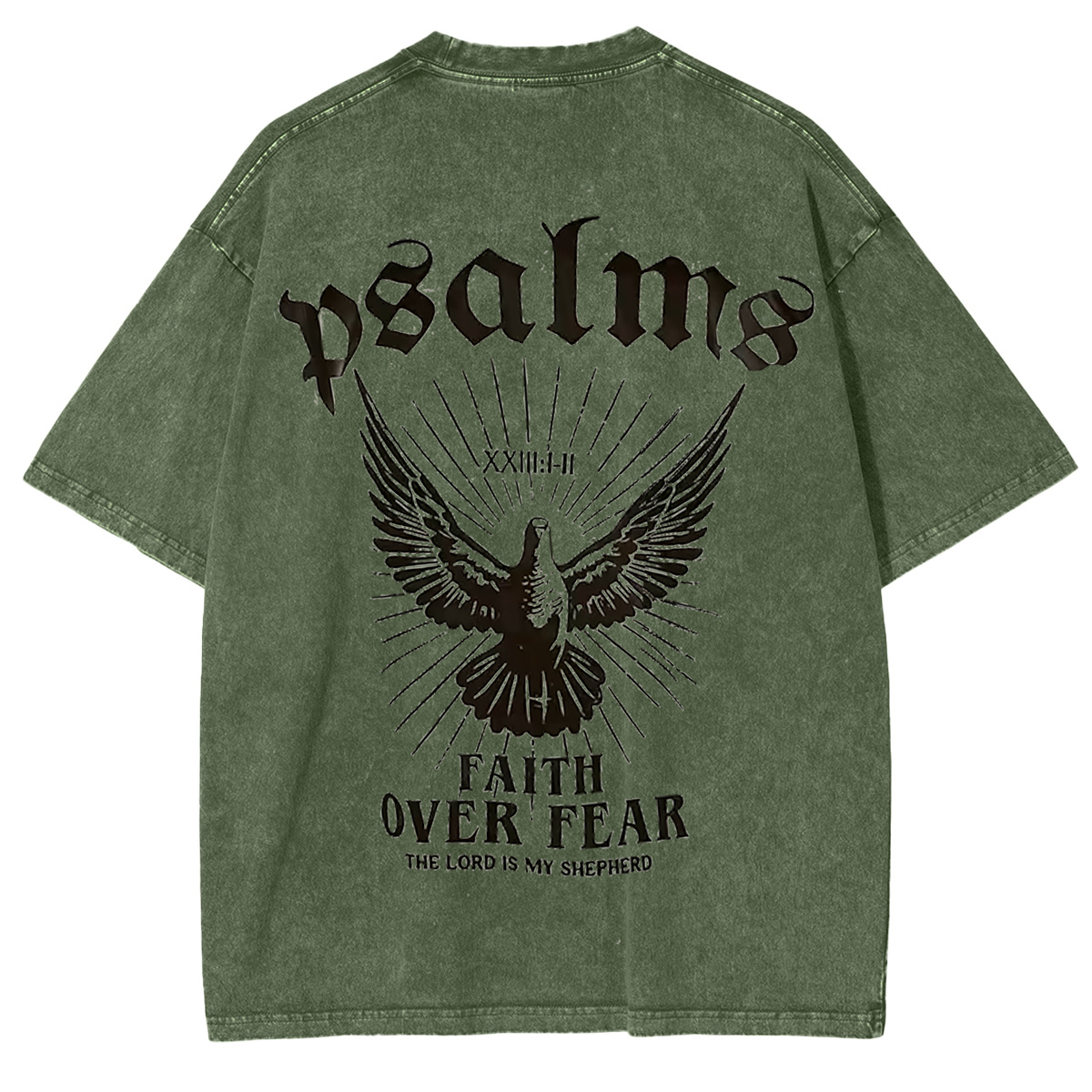 Faith Over Fear, Christian Jesus Bible Verse Vintage Washed Unisex T-Shirt