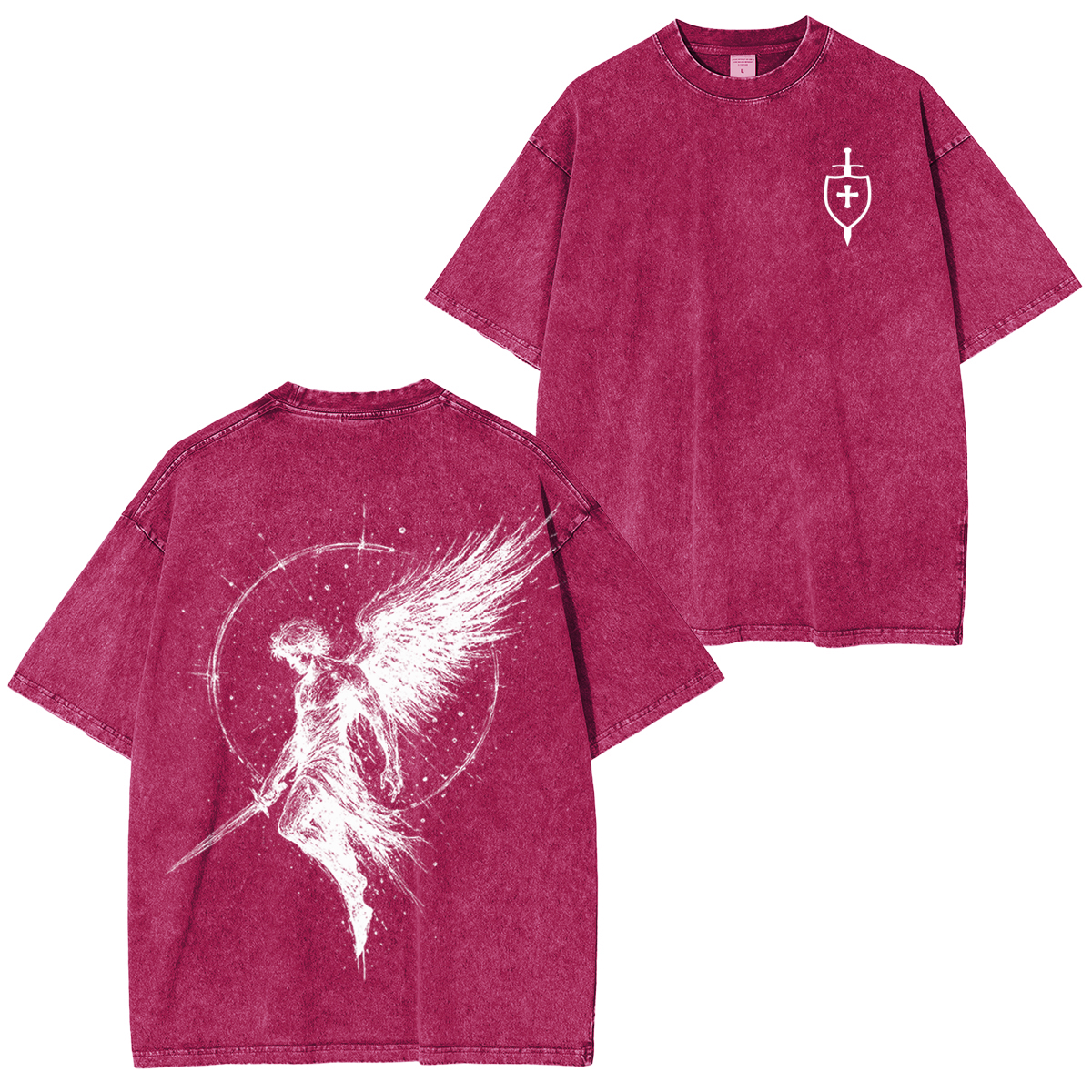 Divine Protection In Every Stitch Unisex Washed T-Shirt