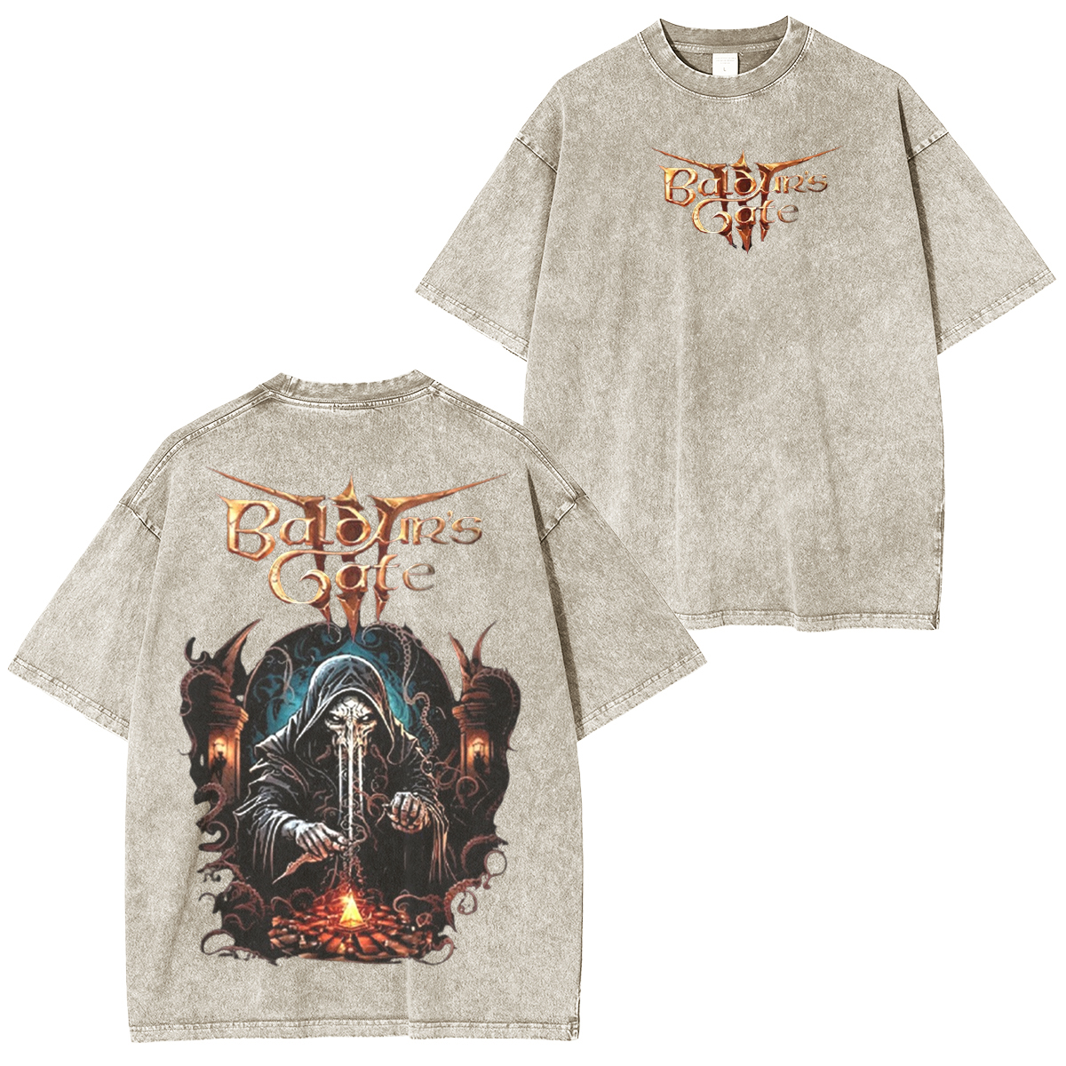 Baldur's Gate 3 Vintage Unisex Washed T-Shirt
