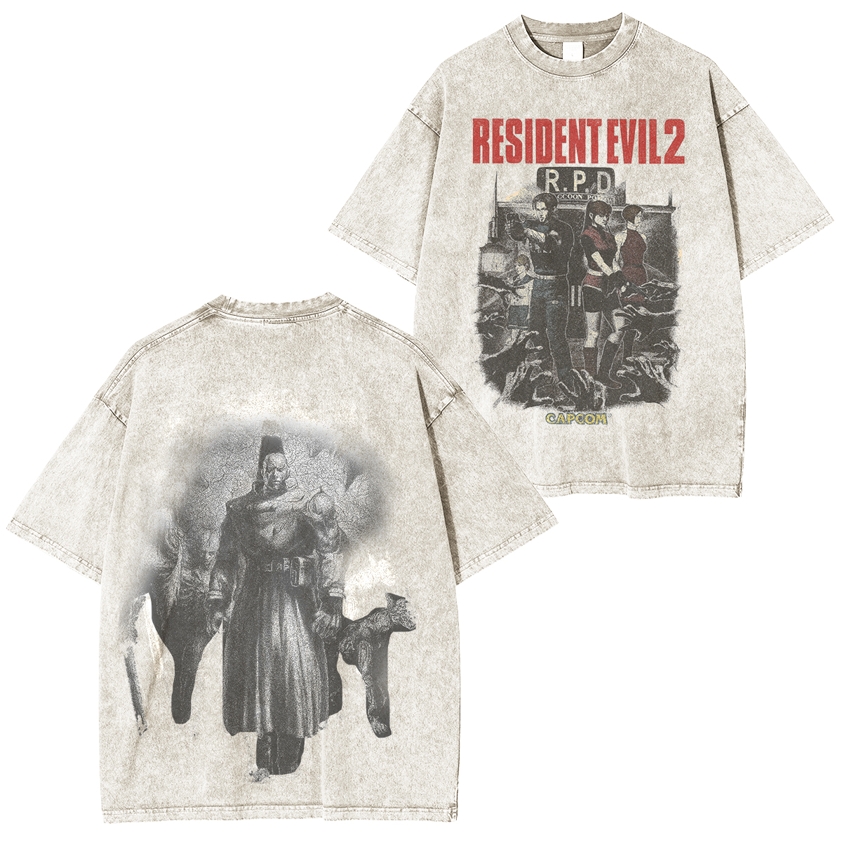 Residentevil2 Vintage Unisex Washed T-Shirt