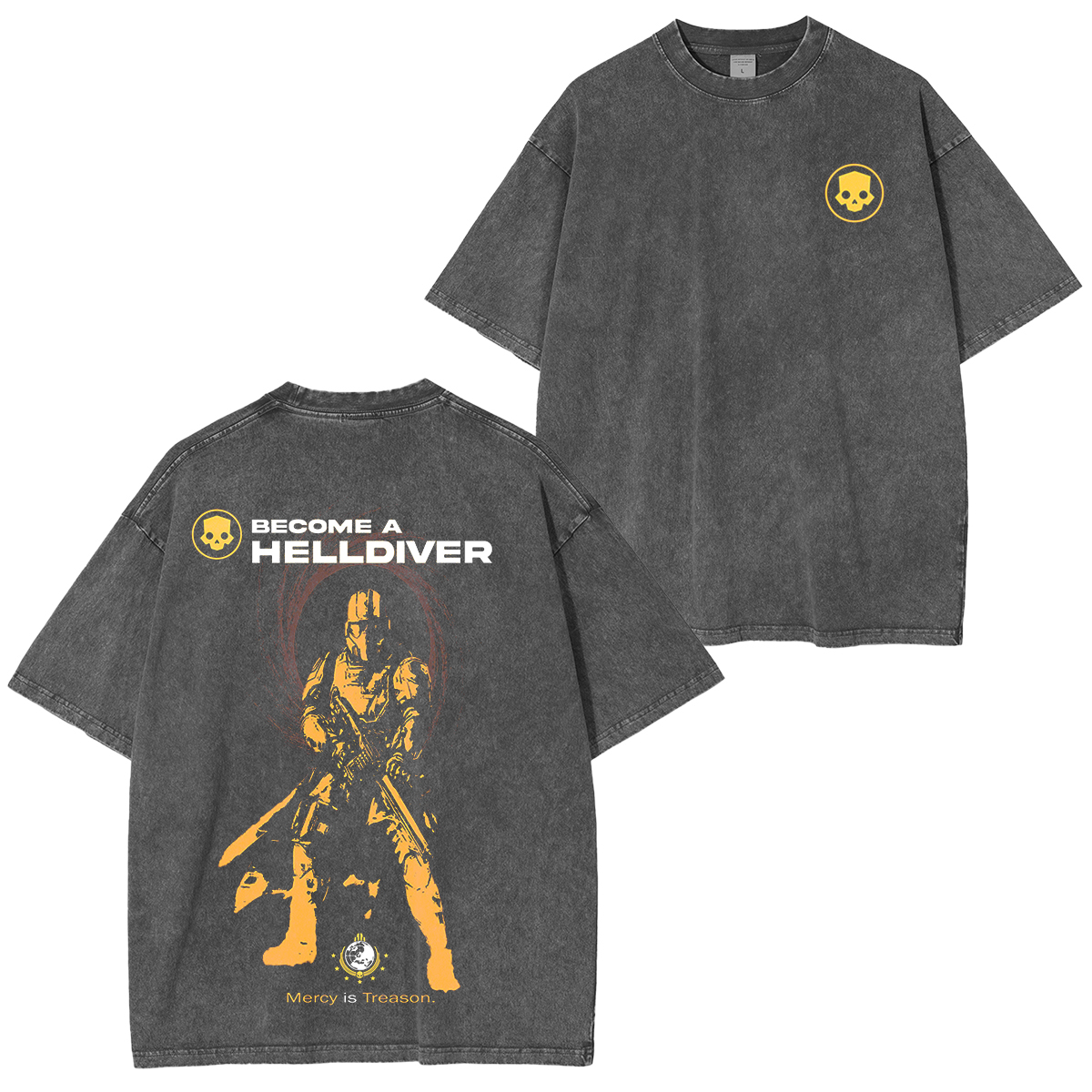 Become a Helldiver Vintage Unisex Washed T-Shirt