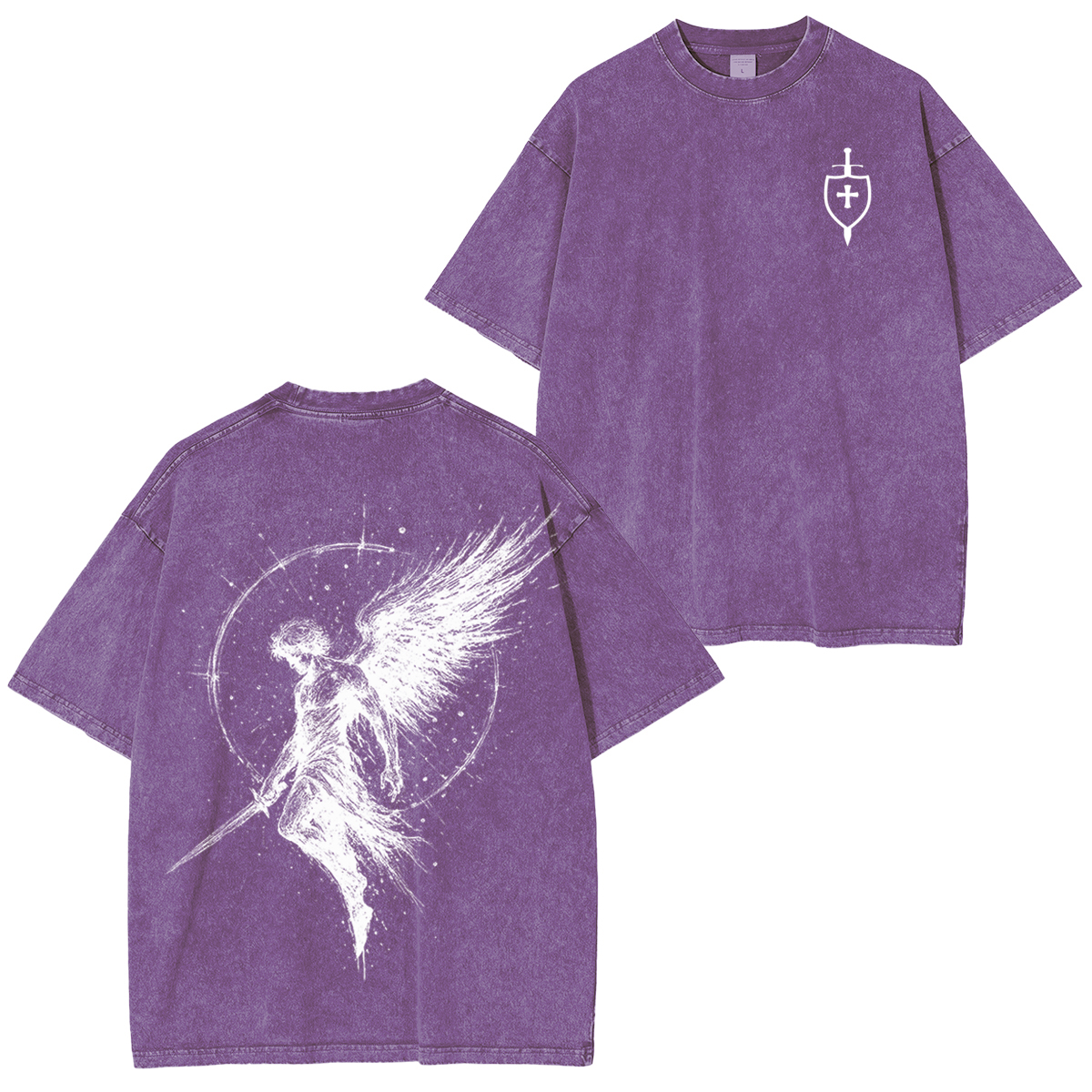 Divine Protection In Every Stitch Unisex Washed T-Shirt