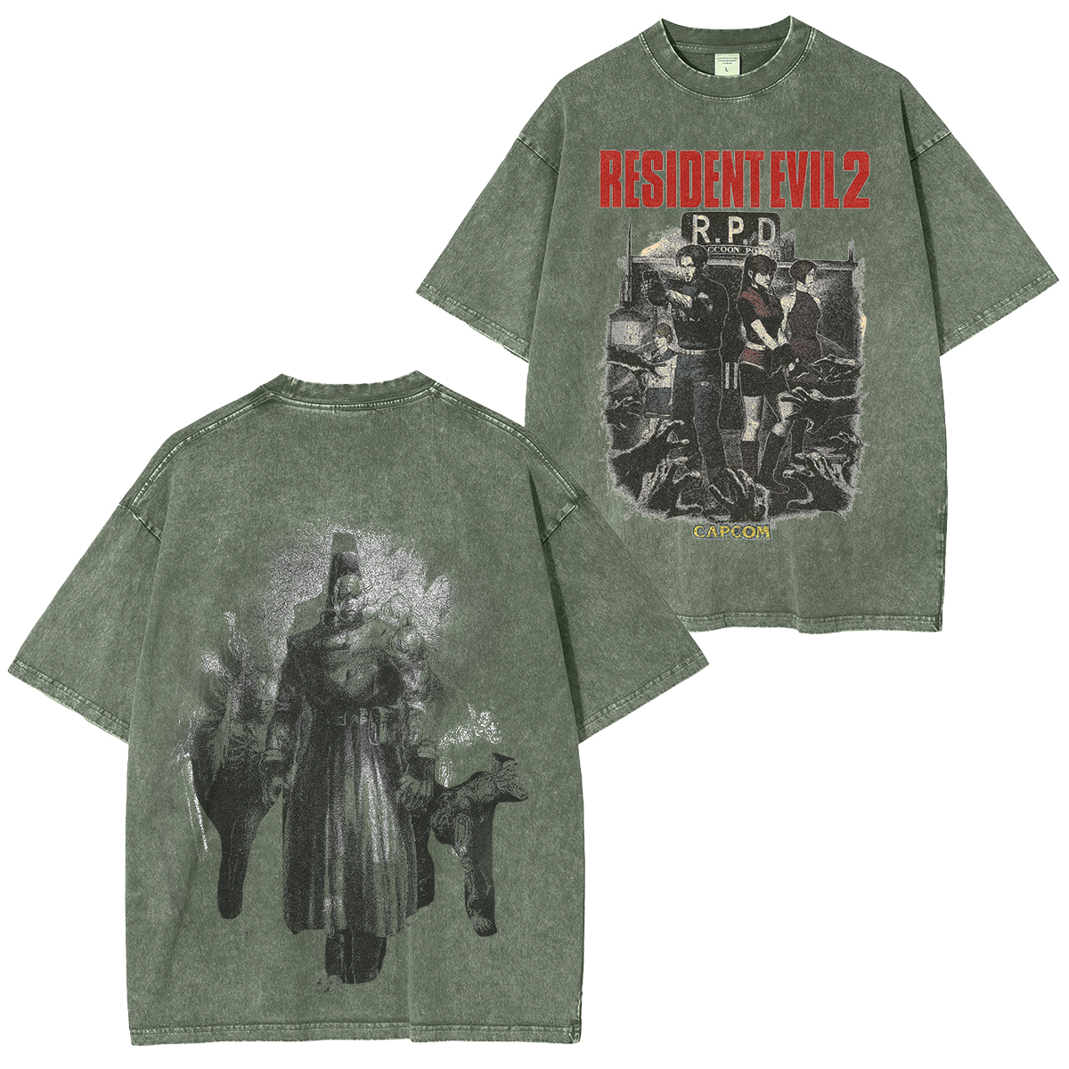 Residentevil2 Vintage Unisex Washed T-Shirt