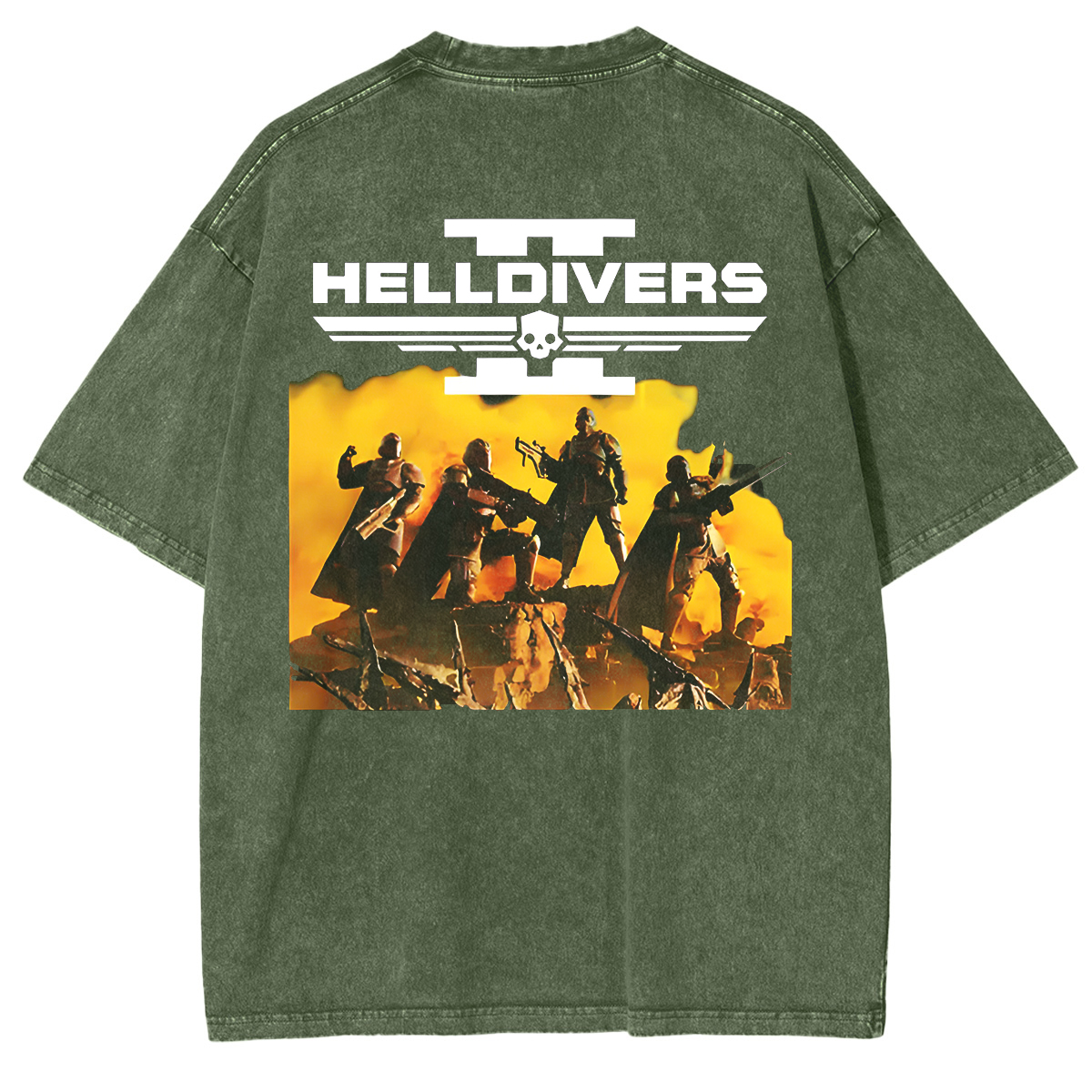 Helldivers Vintage Unisex Washed T-Shirt