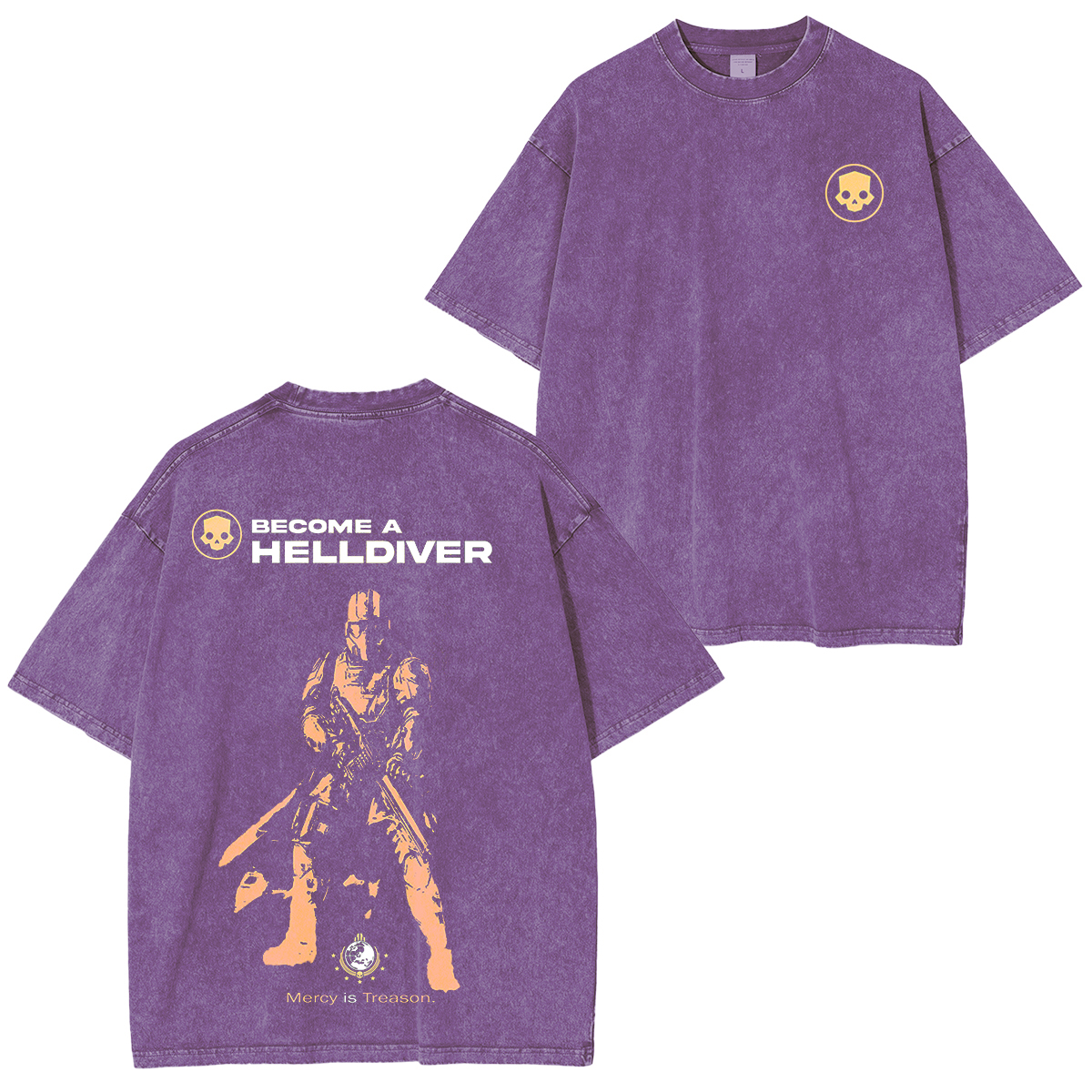 Become a Helldiver Vintage Unisex Washed T-Shirt