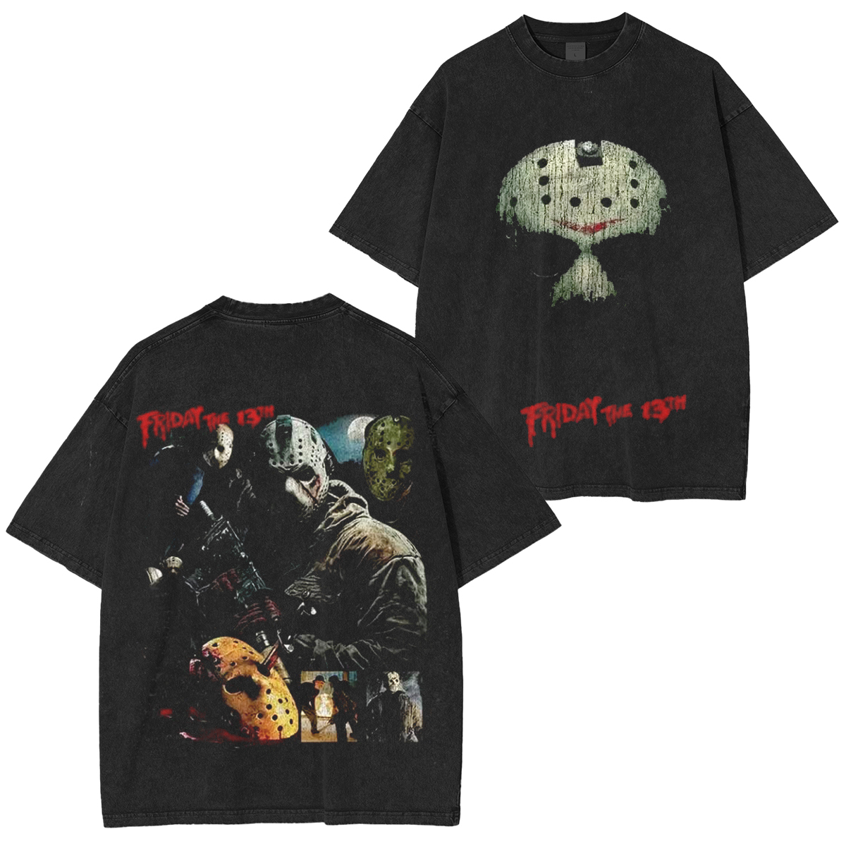 Jason Voorhees Shirt for Halloween Vintage Unisex Washed T-Shirt