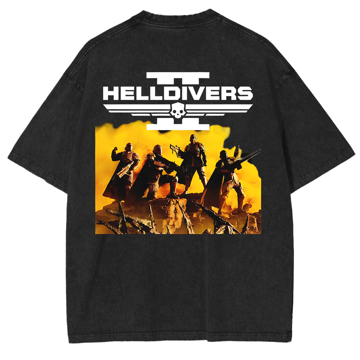 Helldivers Vintage Unisex Washed T-Shirt