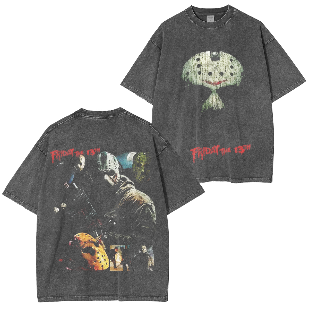 Jason Voorhees Shirt for Halloween Vintage Unisex Washed T-Shirt