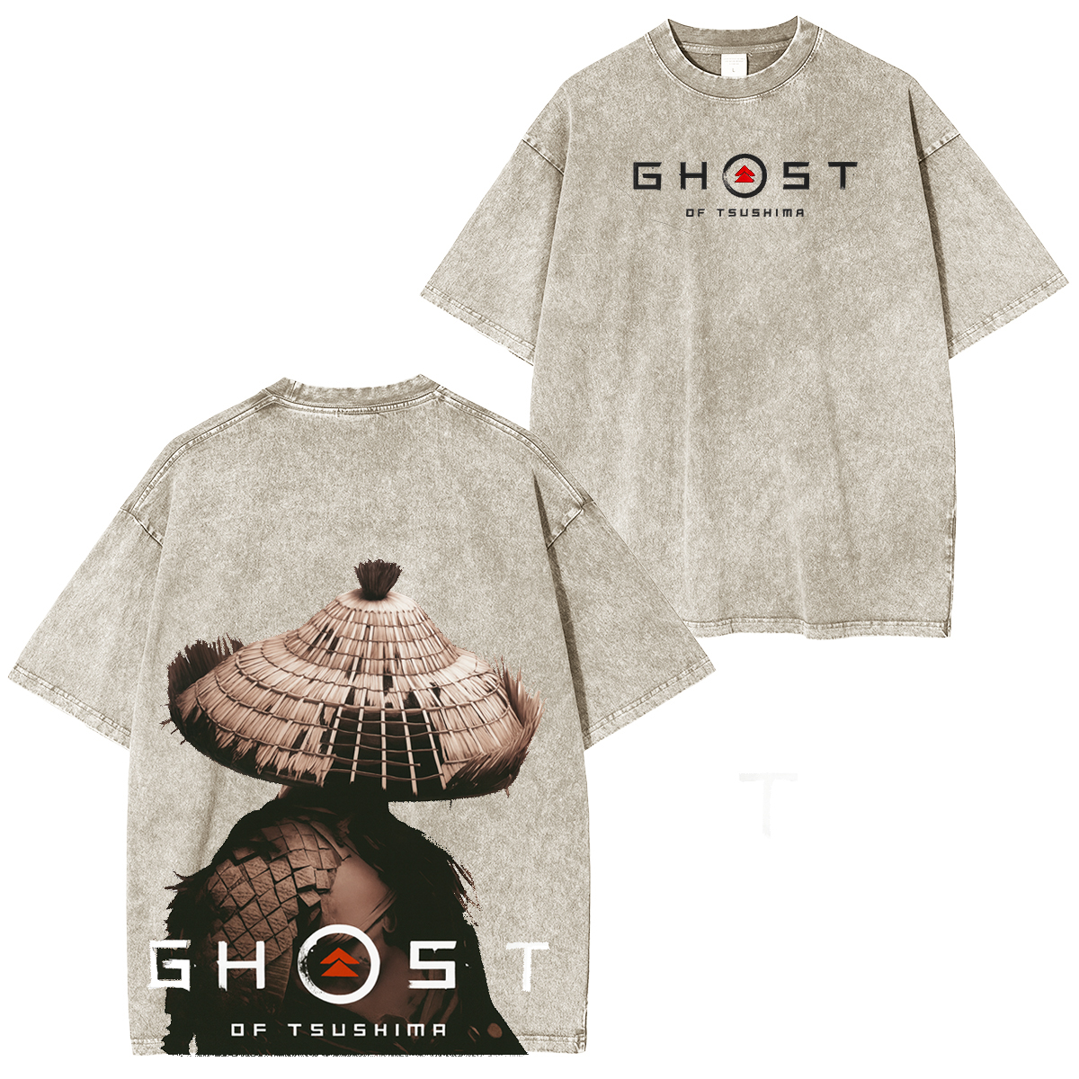 Ghost of Tsushima Katana Slash  Quiet But Deadly Drip Vintage Washed Unisex T-Shirt