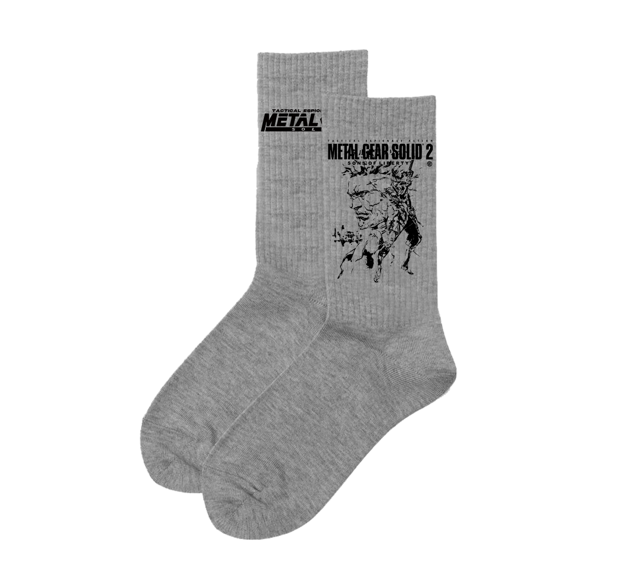 GS2 Snake And Raiden Cover Game Metal Gear Solid Graphic Socks
