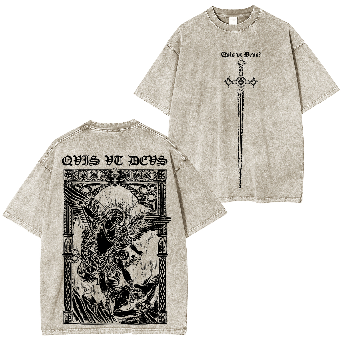 Archangel Saint Michael Vintage Washed T-shirt/Crewneck/Hoodie