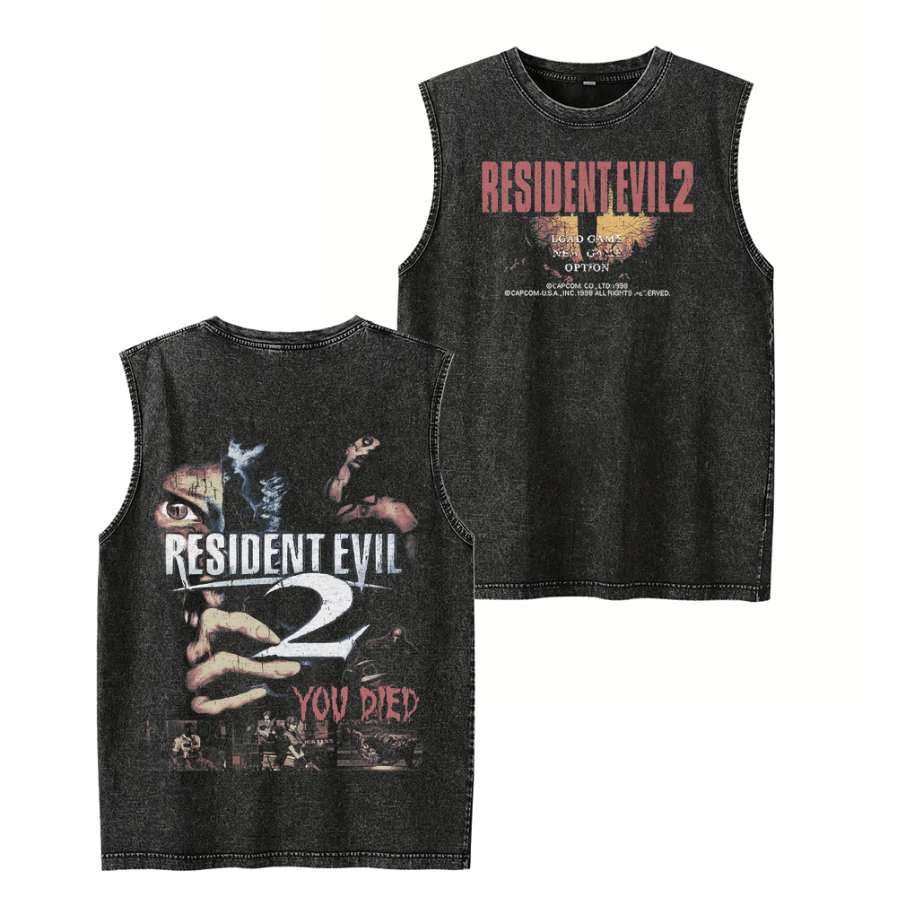 Resident Evil 2 Unisex Washed Tank Top