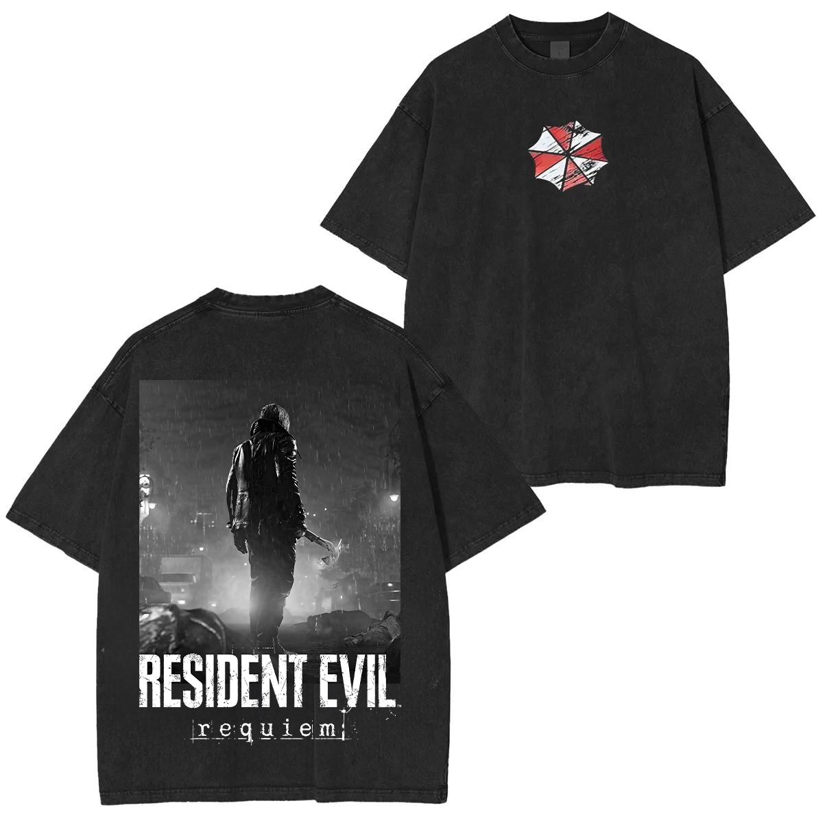 Resident Evil Requiem - Leon S Kennedy Washed T-shirt/Crewneck/Hoodie