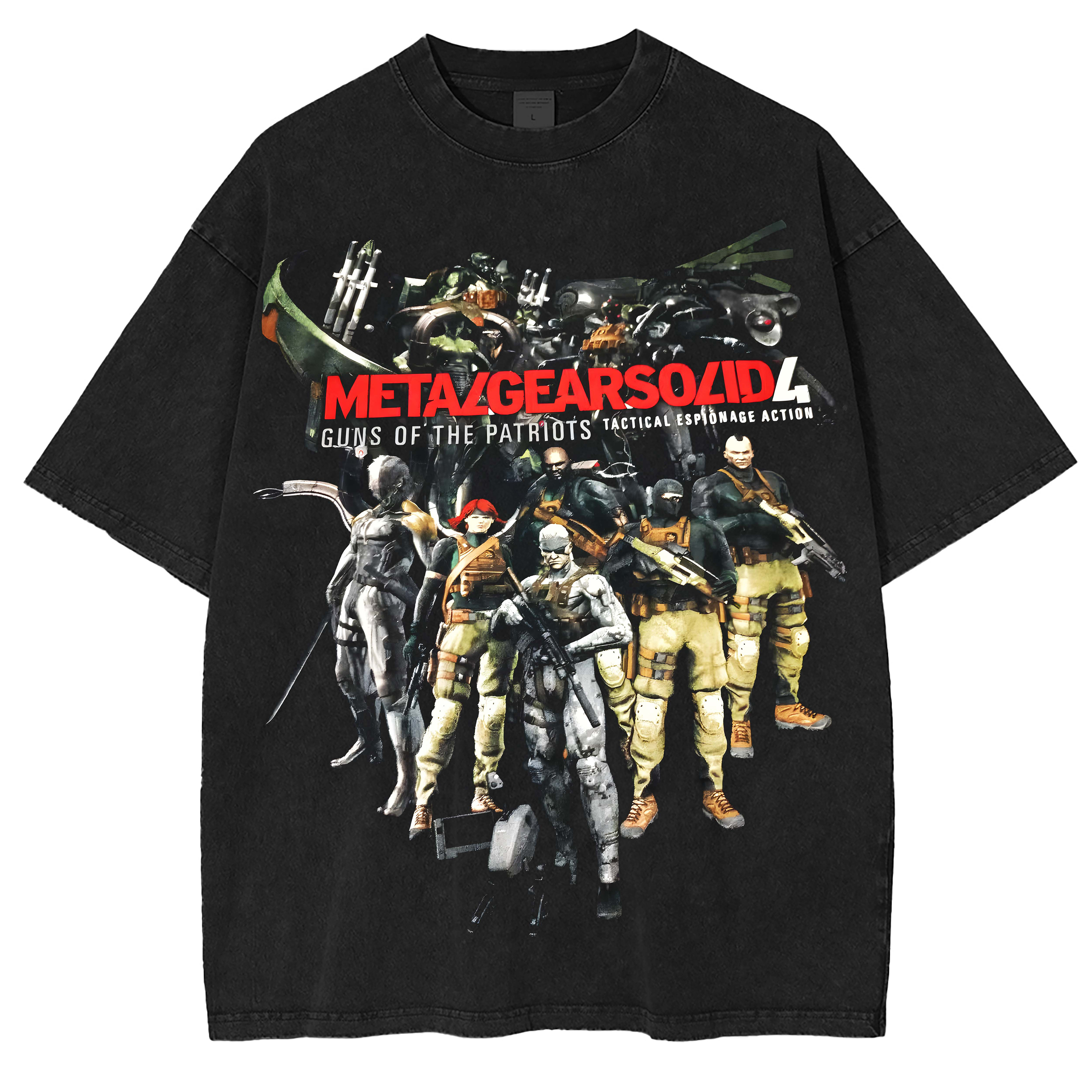 Vintage Metal Gear Solid 4 Video Game Unisex Washed T-Shirt
