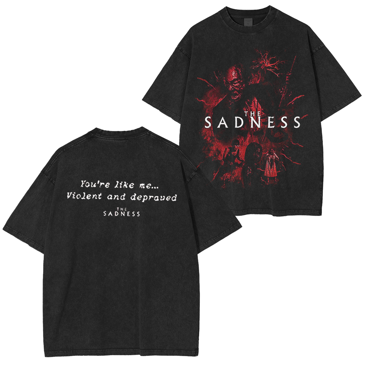 The Sadness - Violent and Depraved Unisex Washed T-shirt