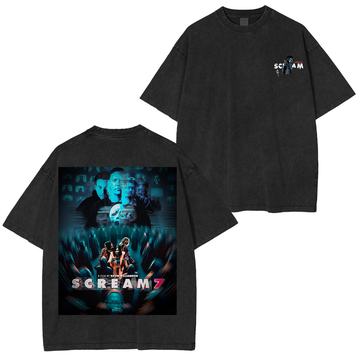 Scream7 Unisex Washed T-shirt/Crewneck/Hoodie