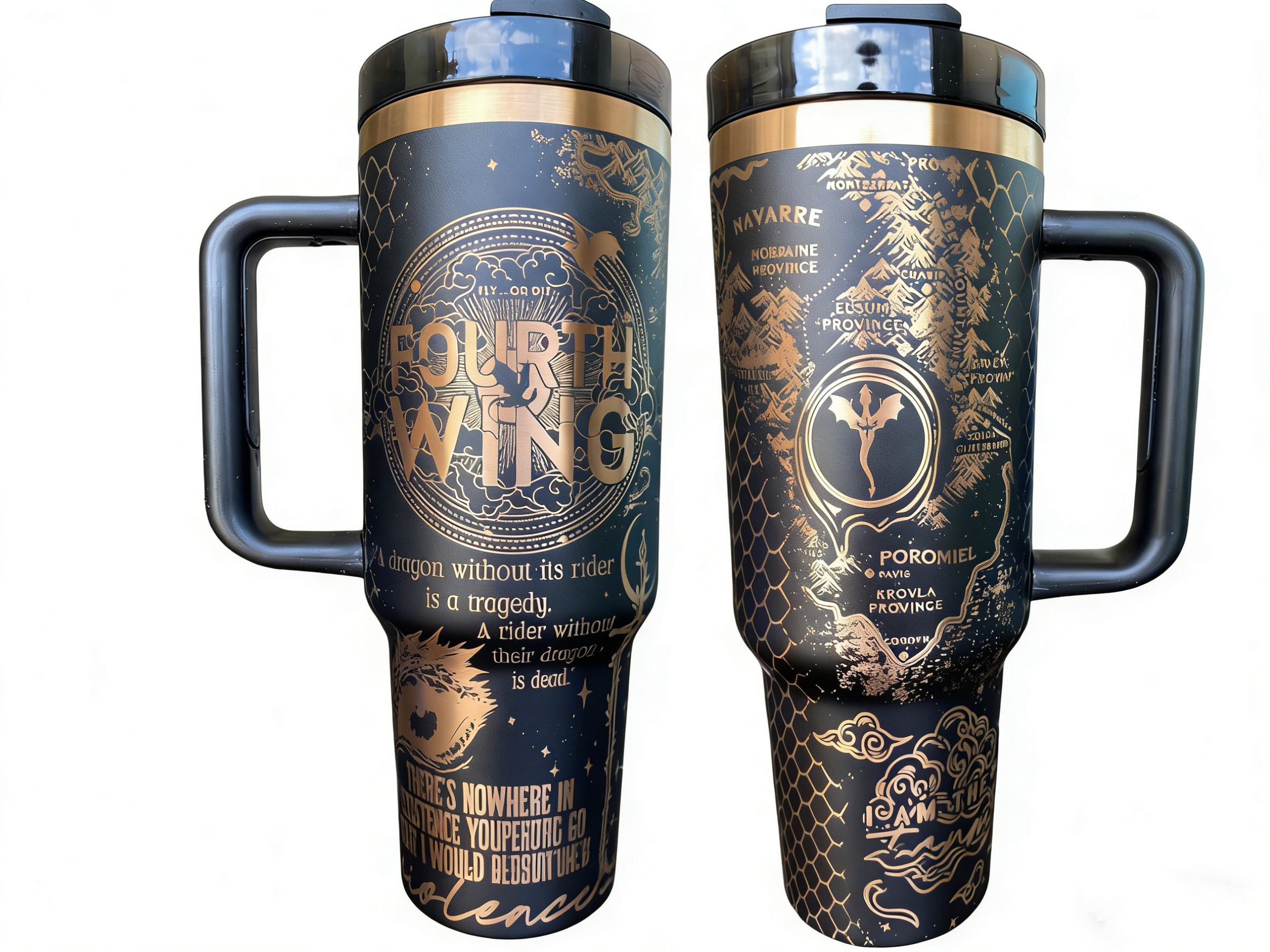 Dragon Book Engraved Tumbler