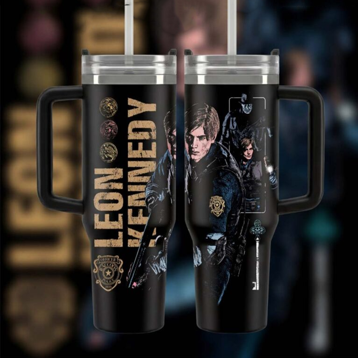 Resident Evil Leon S. Kennedy 40 Oz Tumbler Cup