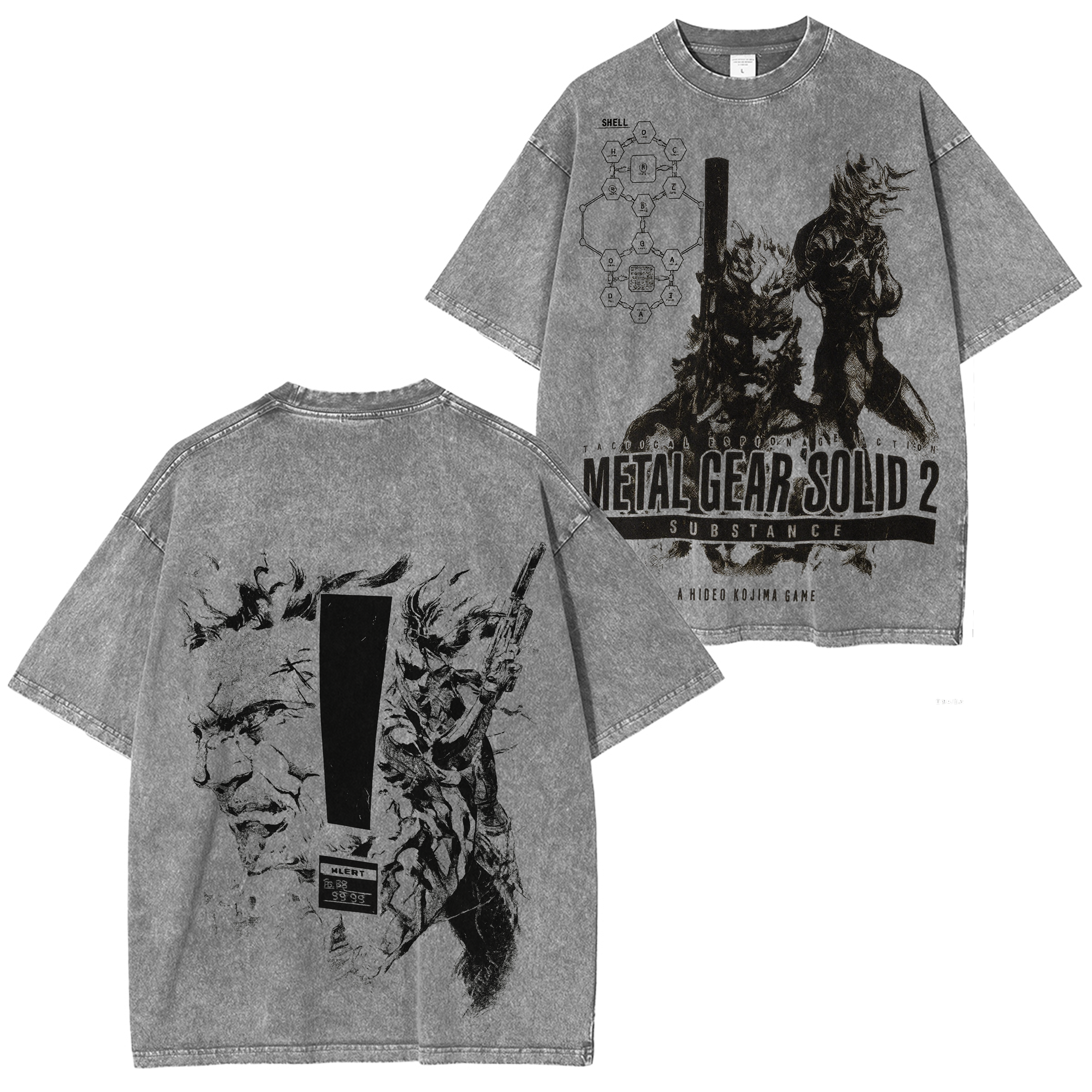 Metal Gear Solid 2 Vintage Unisex Washed T-Shirt