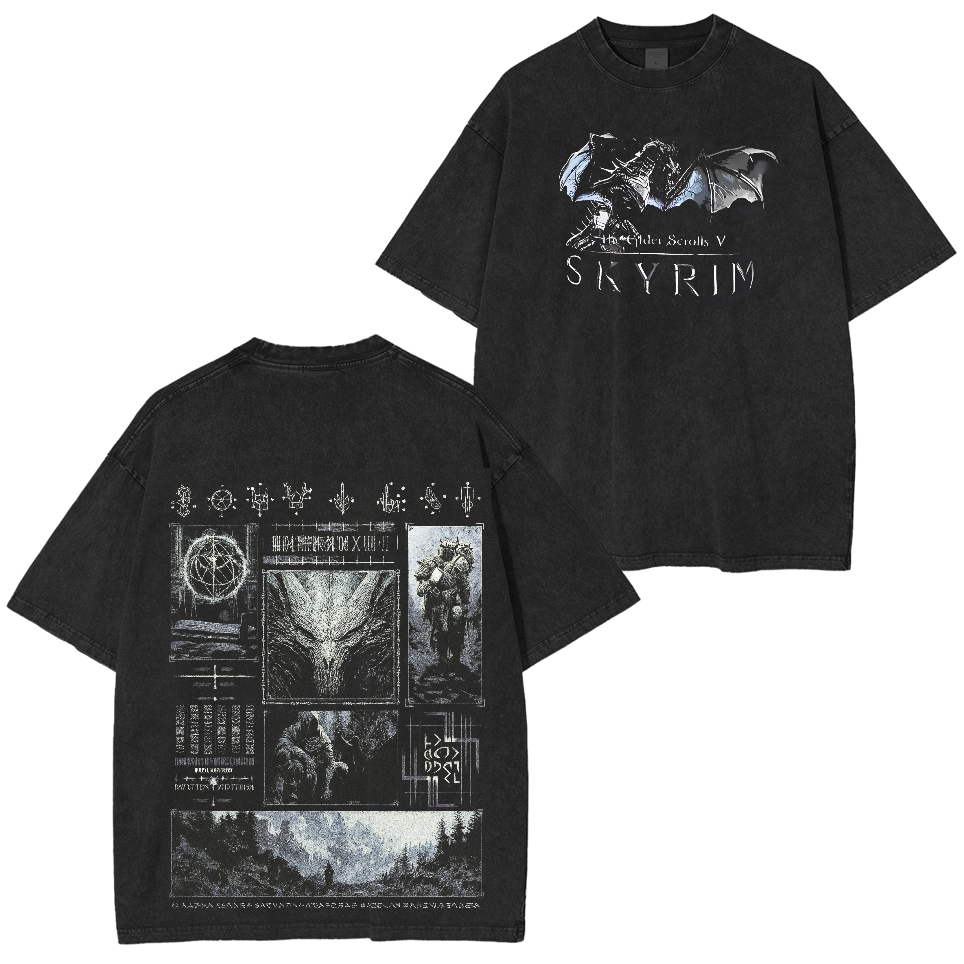 The Elder Scrolls V: Skyrim Vintage Unisex Washed T-Shirt