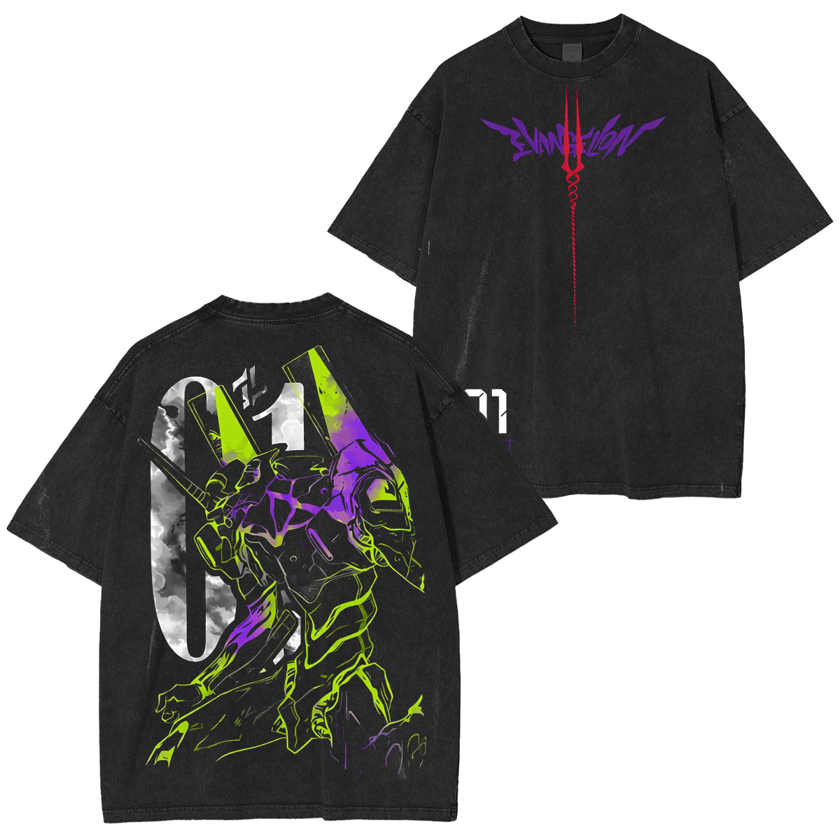 Evangelion - Eva 01 Washed T-shirt/Crewneck/Hoodie