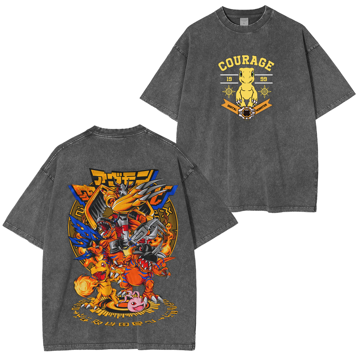 Digimon Metalgarurumon Washed T-shirt/Crewneck/Hoodie
