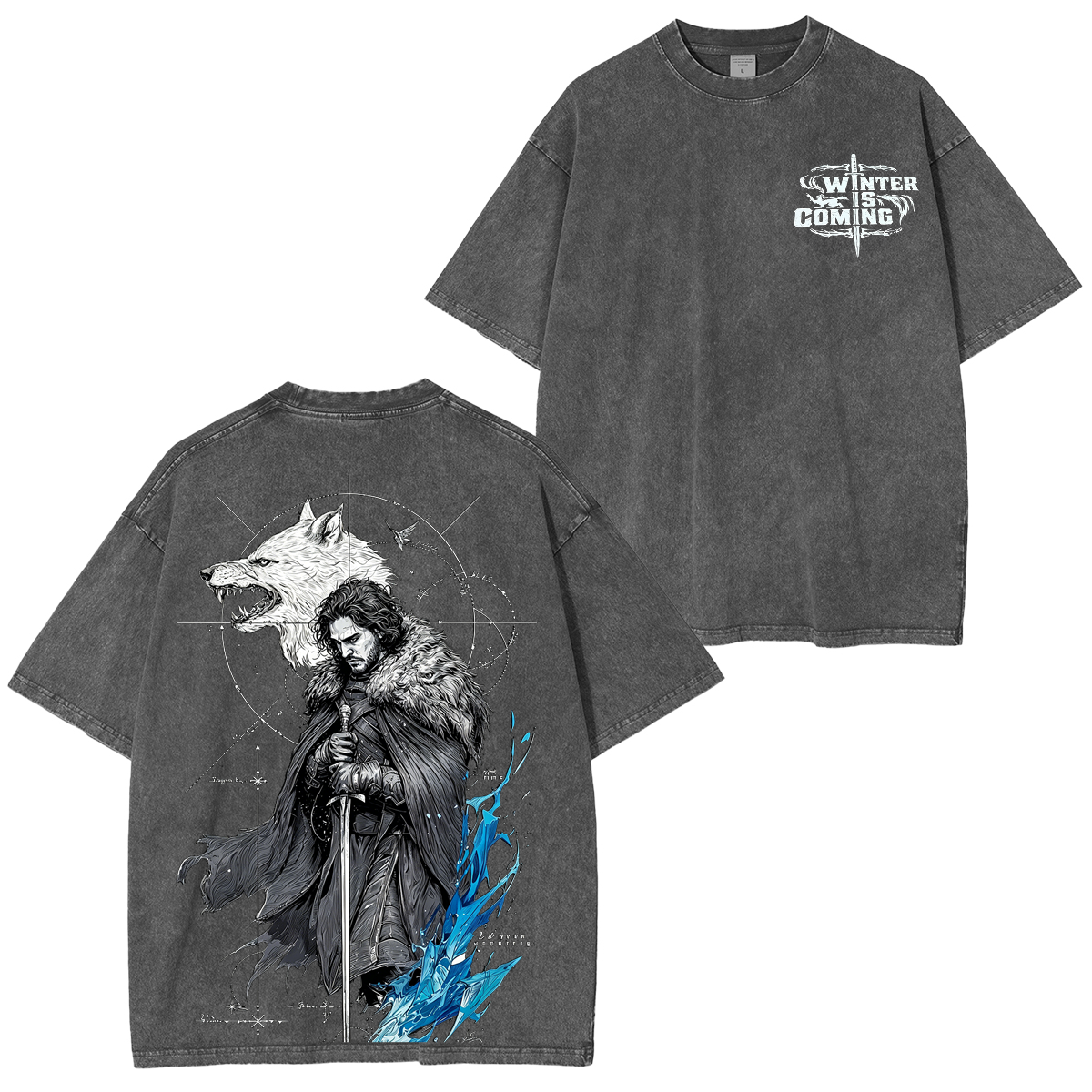 Jon Snow Game of Thrones Washed T-shirt/Crewneck/Hoodie