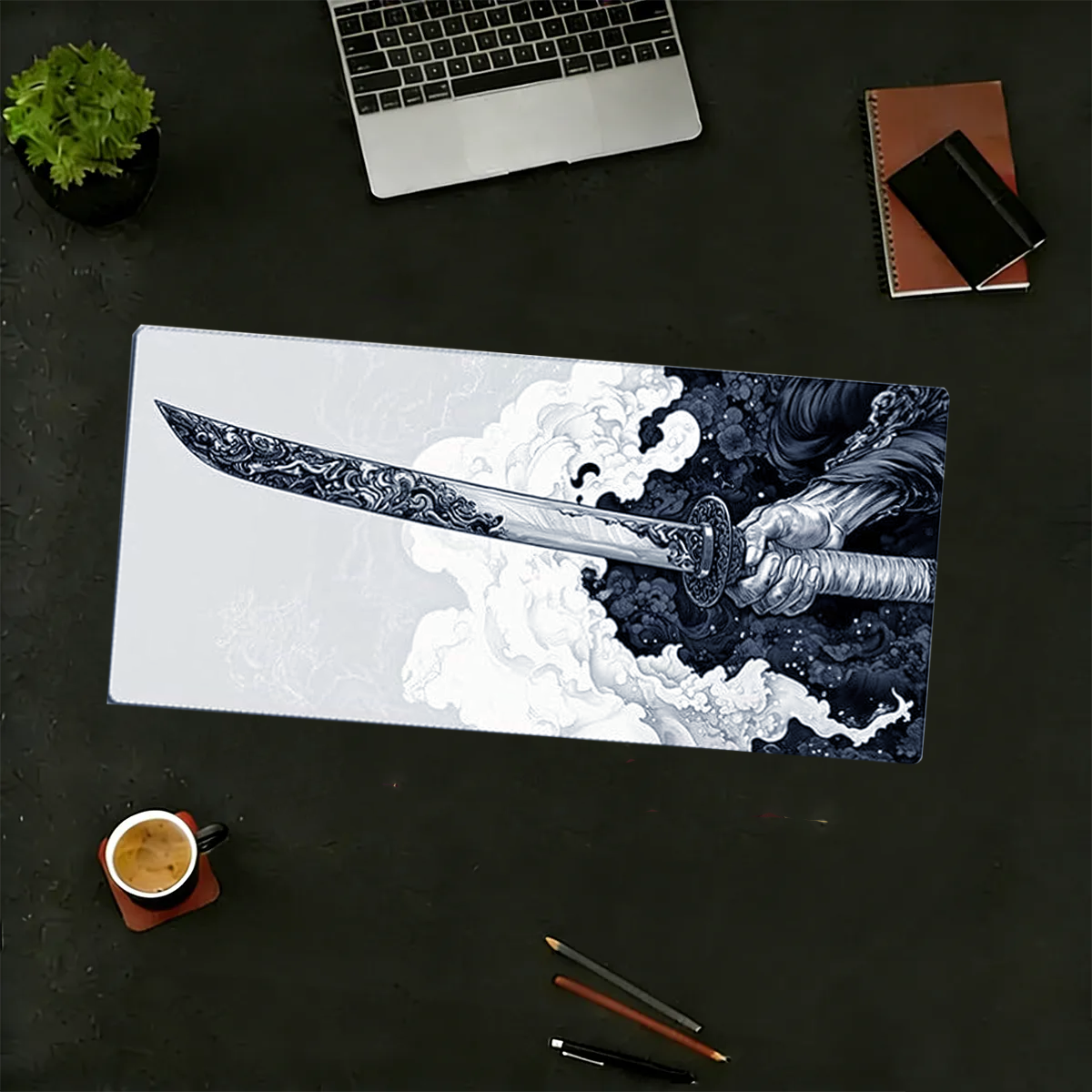 Shadow Katana: Samurai Anime Sword Gaming Mouse Pad