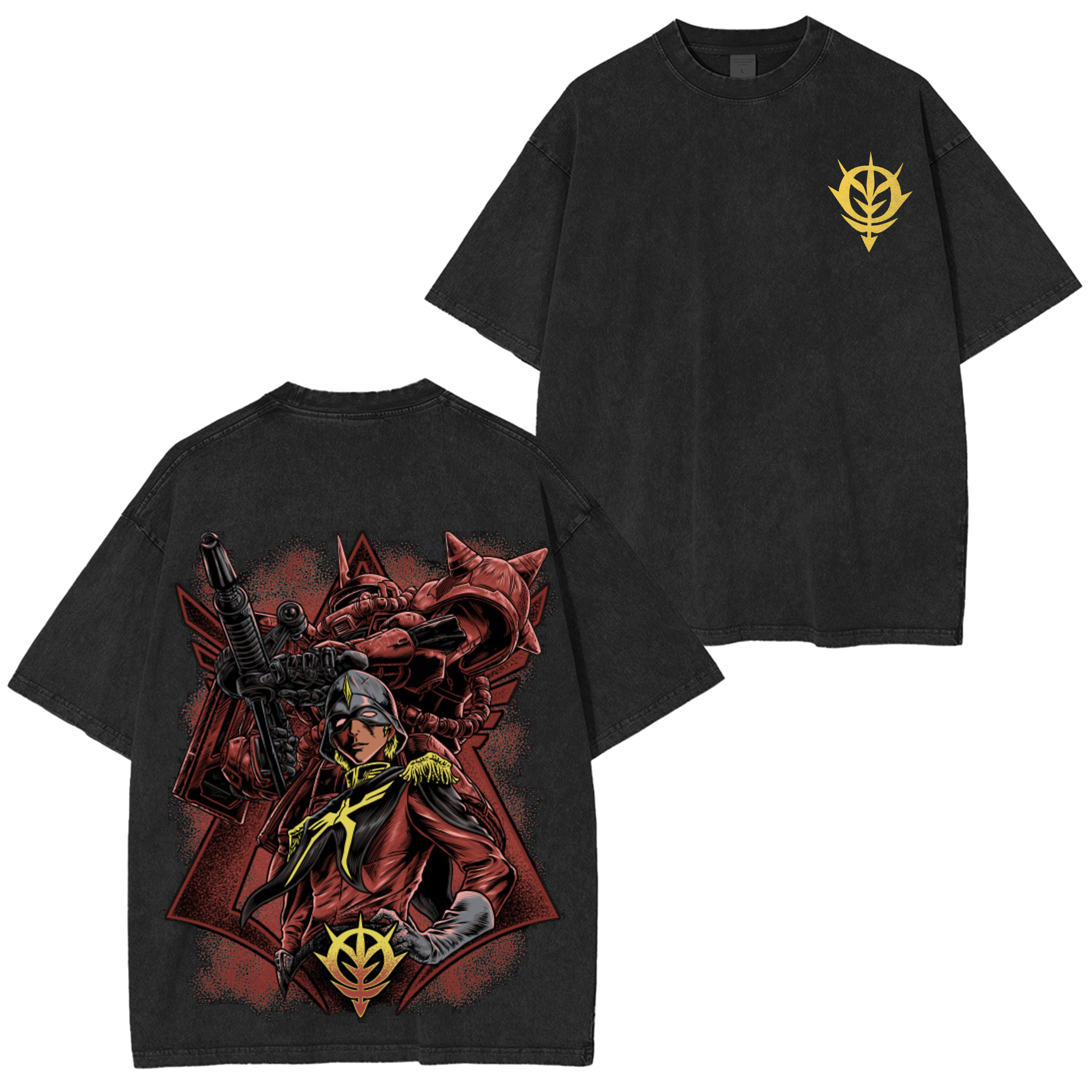 MS-06 Char Zaku II Classic Vintage Unisex Washed T-Shirt