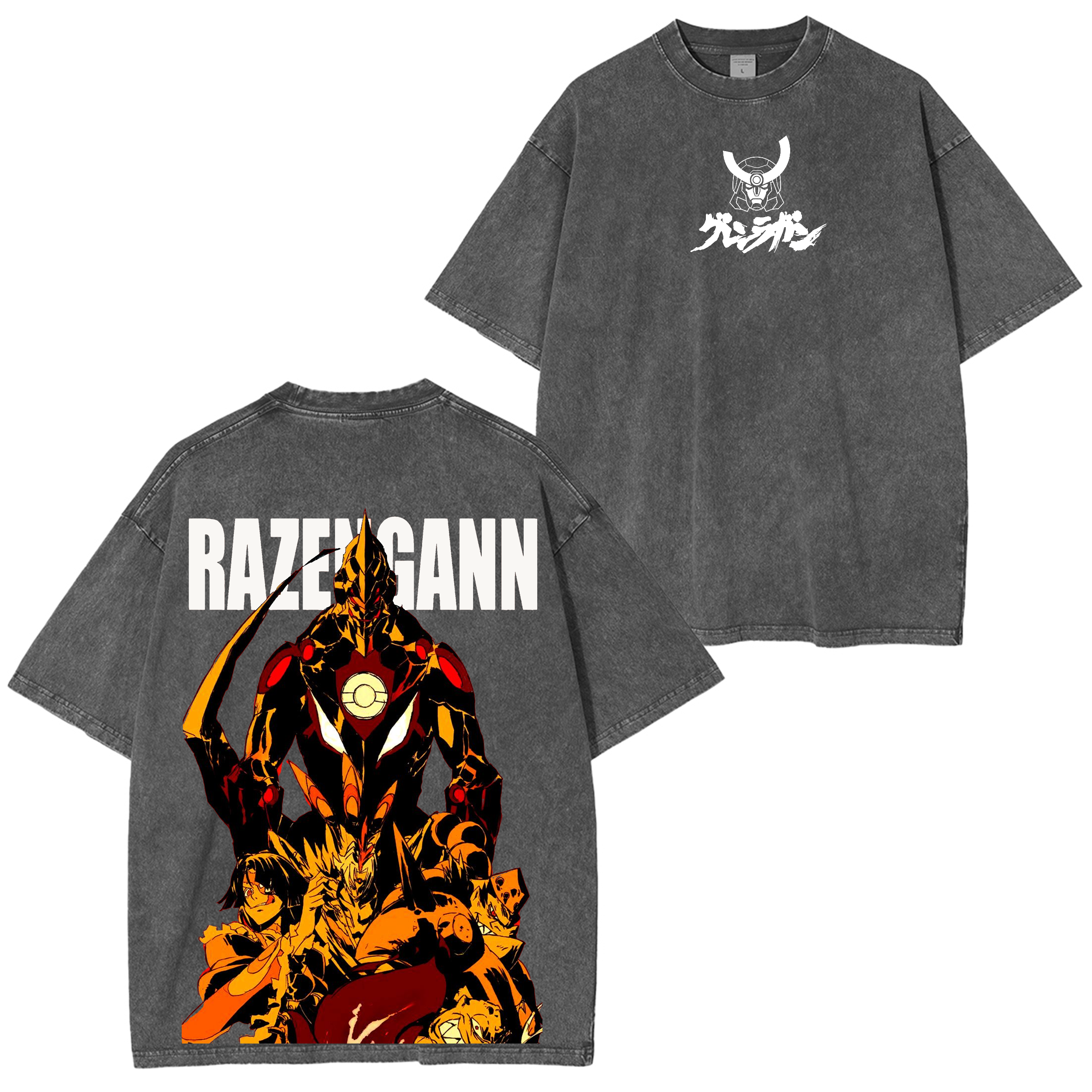 Tengen Toppa Gurren Lagann Vintage Unisex Washed T-Shirt