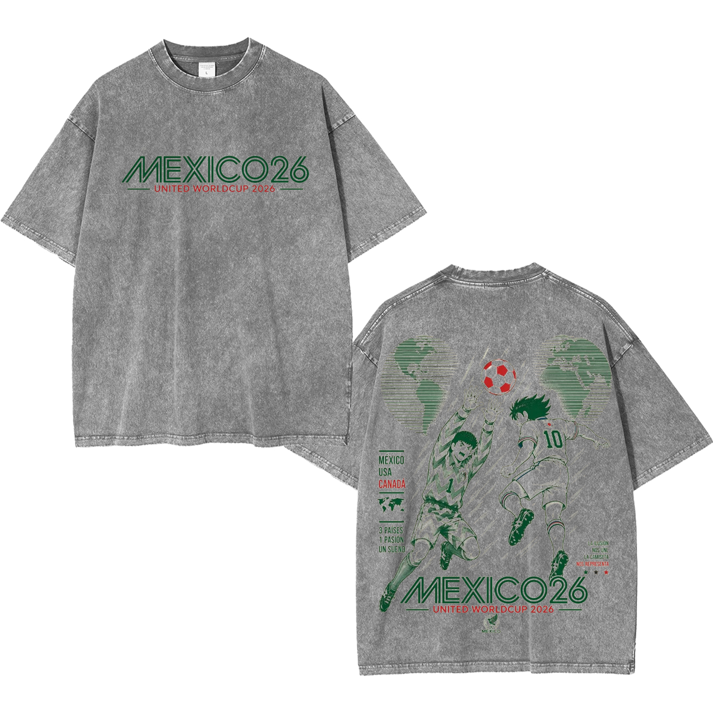 World Cup 2026 Mexicofoot Ball washed T-shirt/Crewneck/Hoodie
