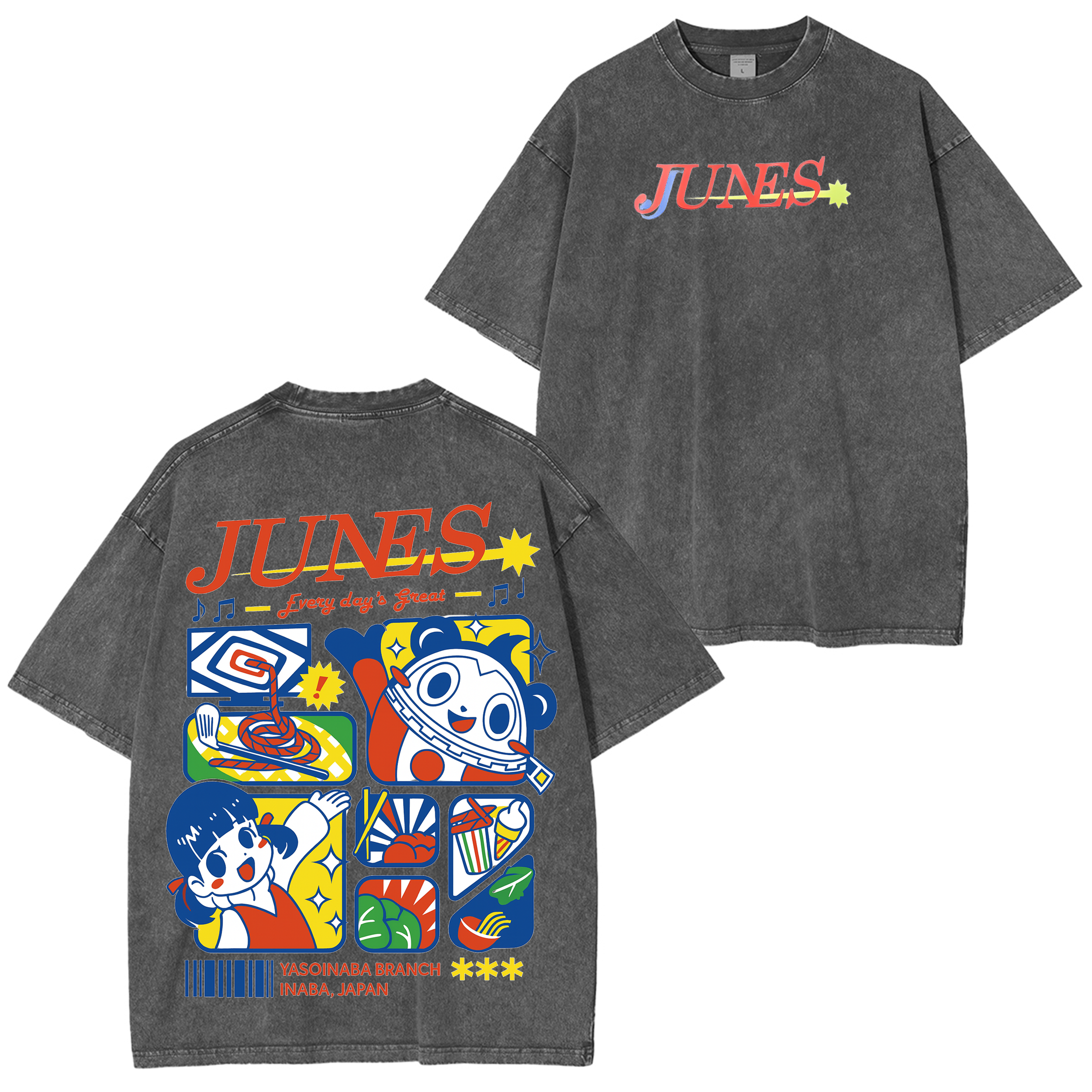 Persona 4 Junes Vintage Unisex Washed T-Shirt