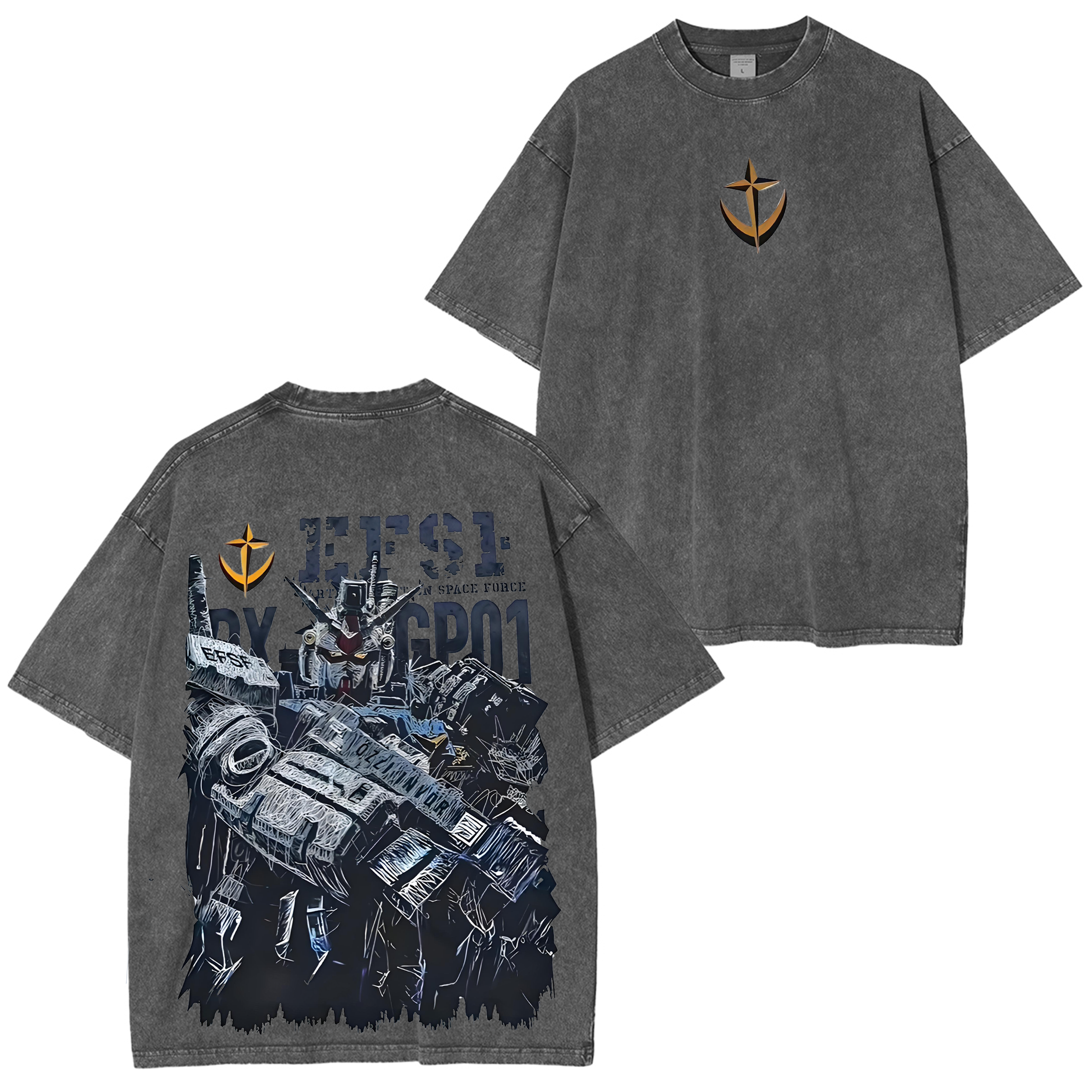 Providance Mobile Suit Gundam Vintage Unisex Washed T-Shirt