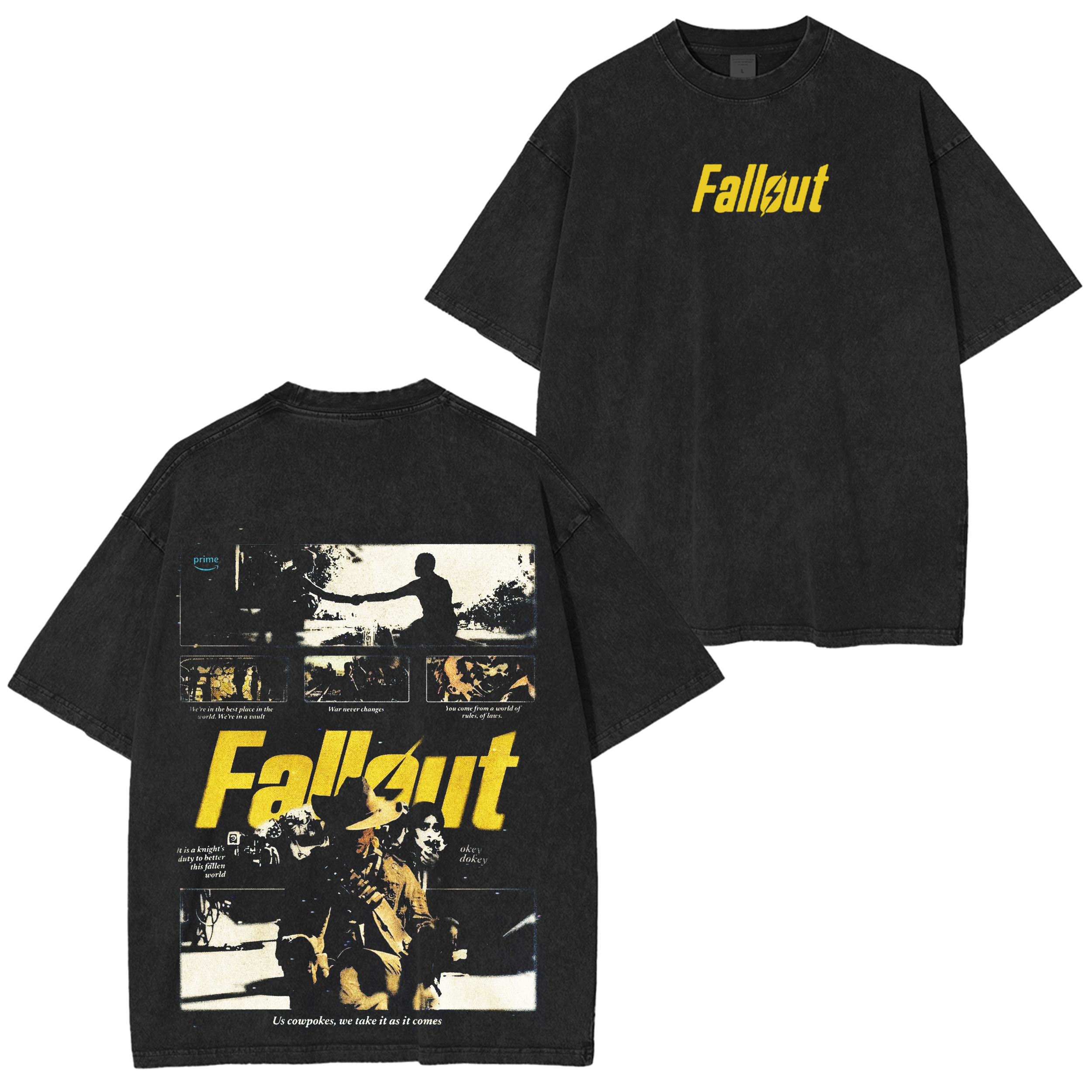 Fallout Into The Wasteland Vintage Unisex Washed T-Shirt
